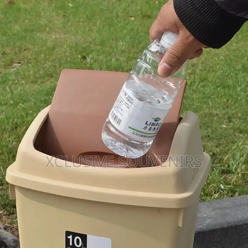 10liter Plastic Garbage Bin Trash Can With Swing Top Lid
