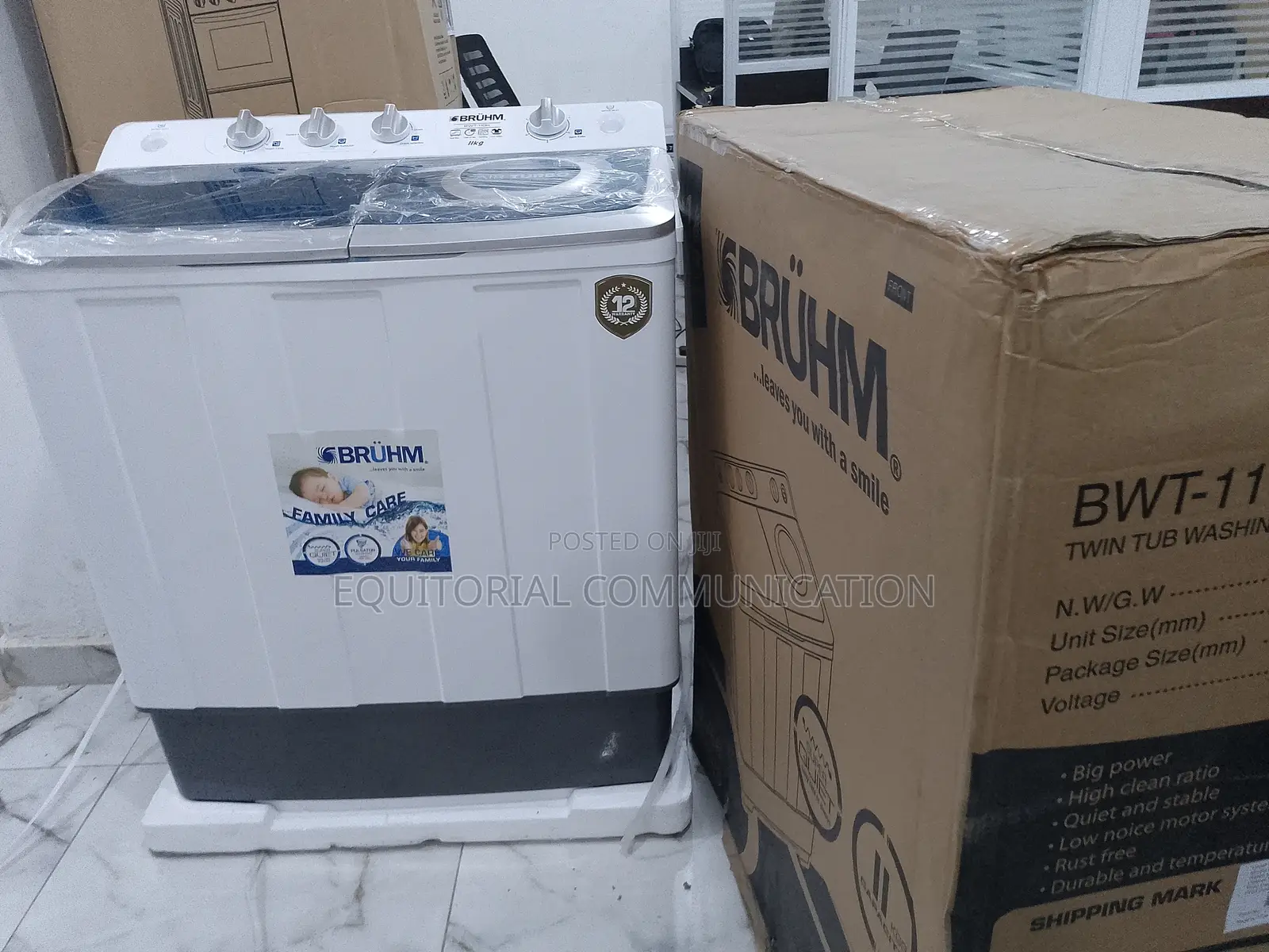 Unique 11kg Bruhm Twin Tub Washing Machine