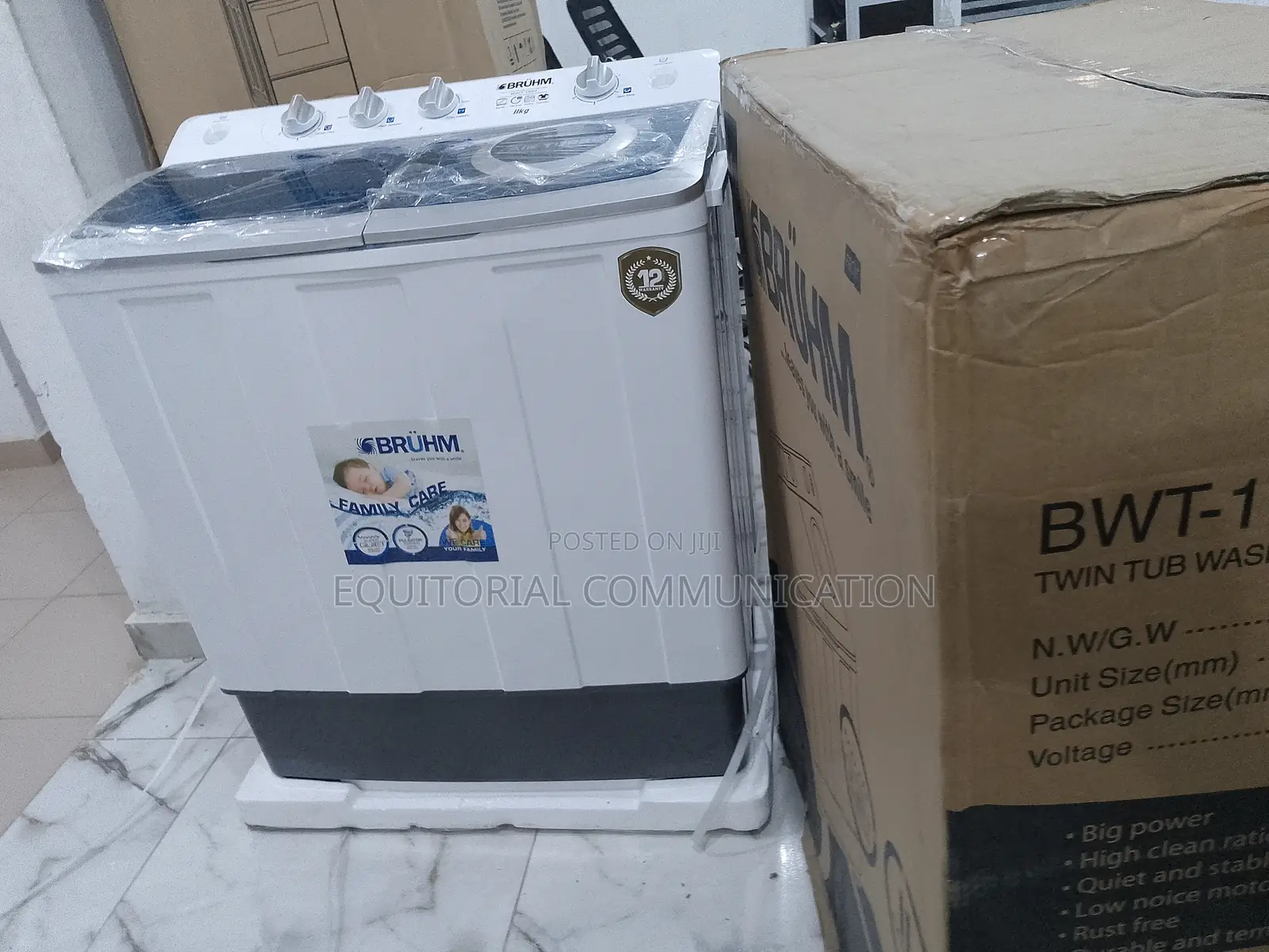 Unique 11kg Bruhm Twin Tub Washing Machine