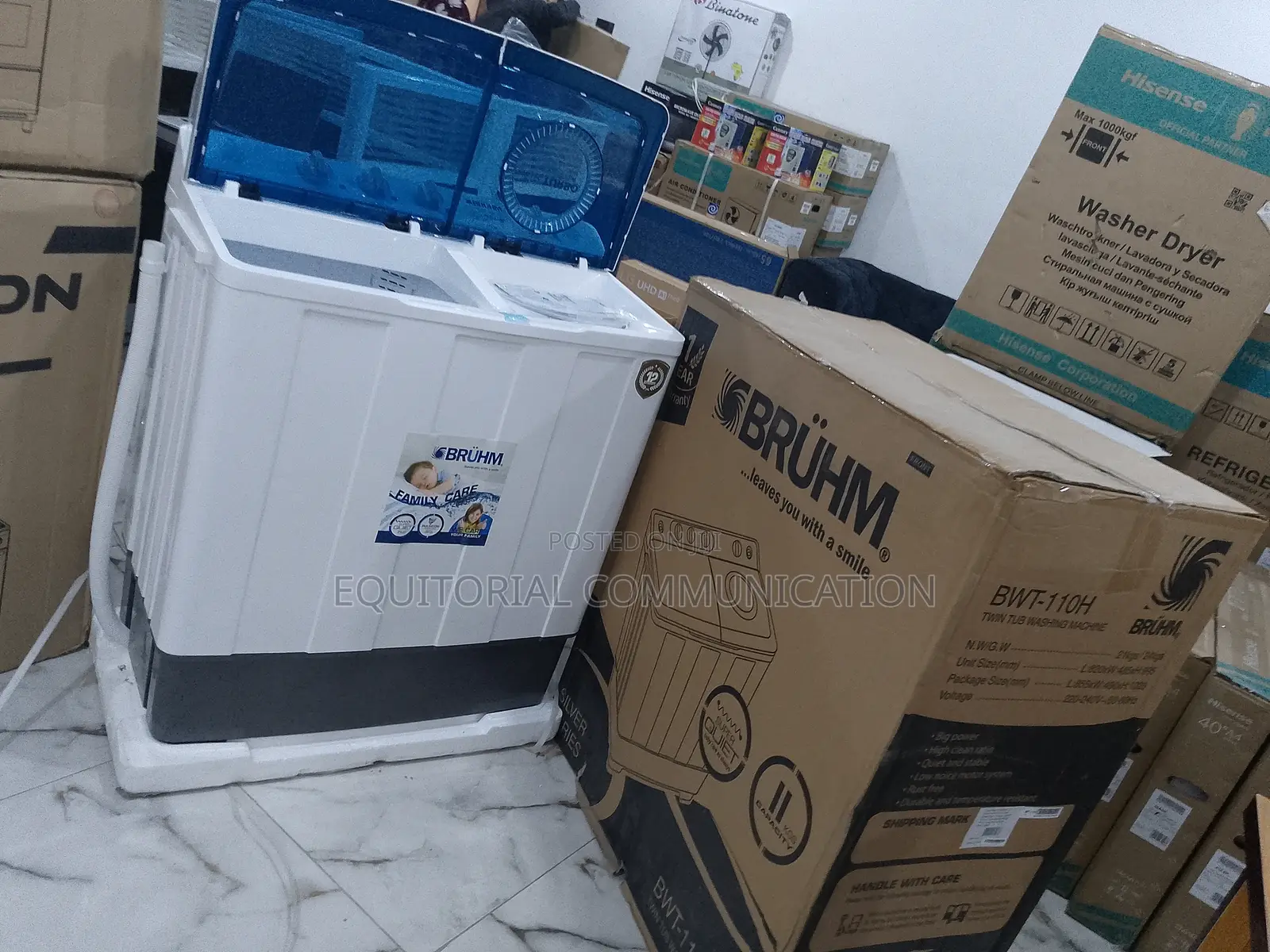 (Bwt-11oh) 11kg Bruhm Twin Tub Washing Machine
