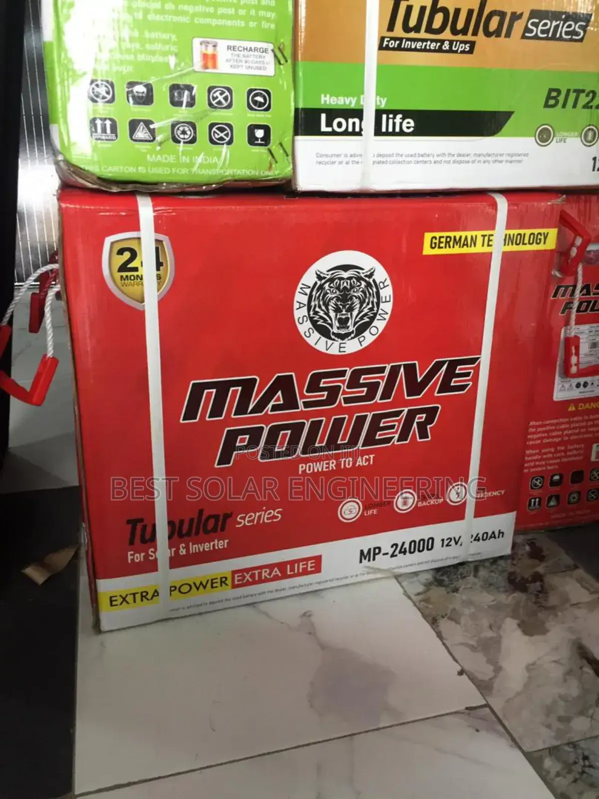 240ah 12v Massive Power Tubular Battery