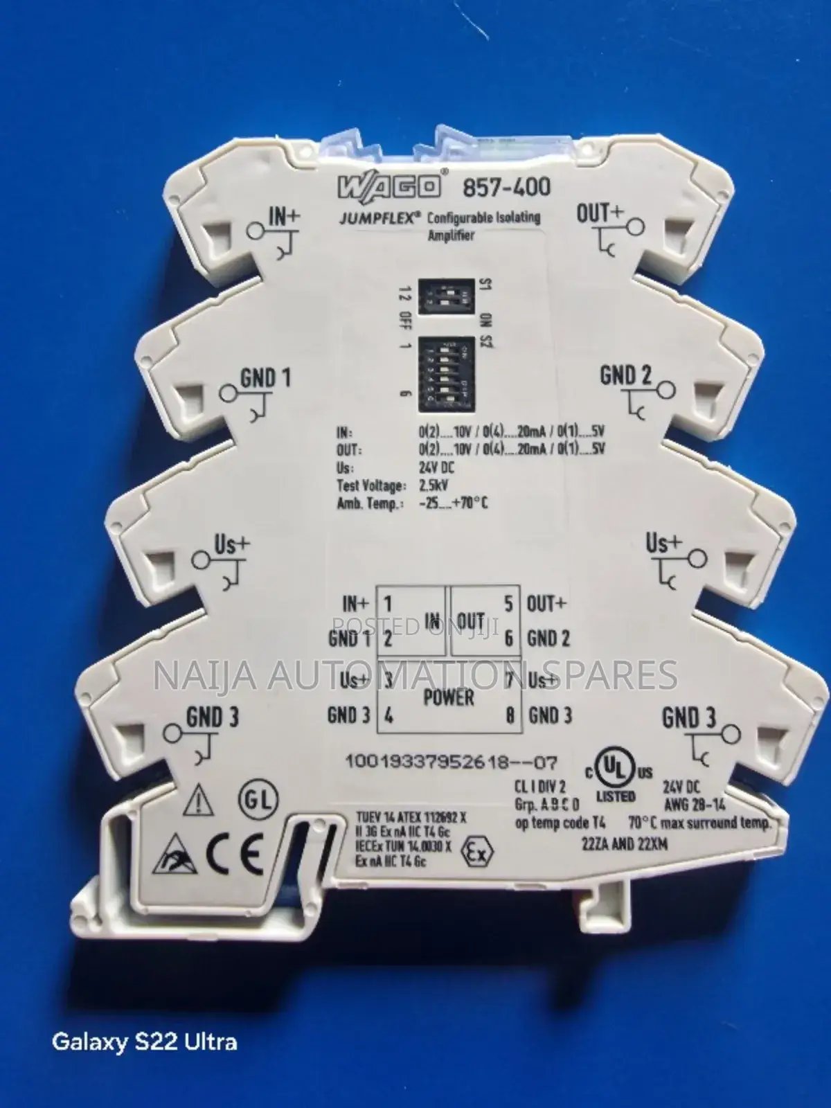 WAGO Jumpflex Configurable Isolating Amplifier | 857-400 |