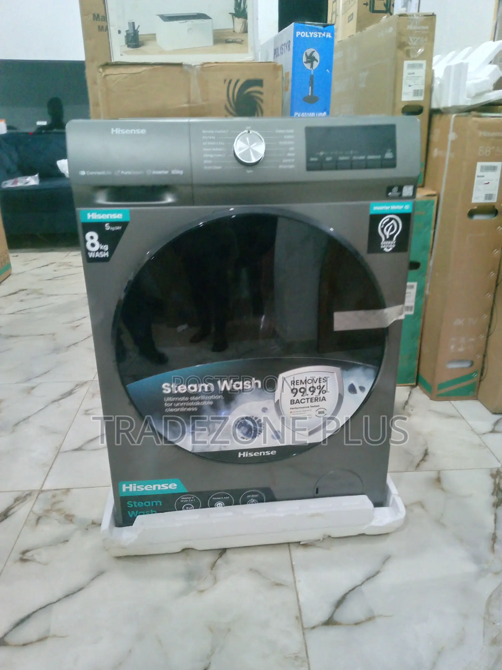 Just in Hisense 8kgwash 5kgdry Front Load Washing Machine