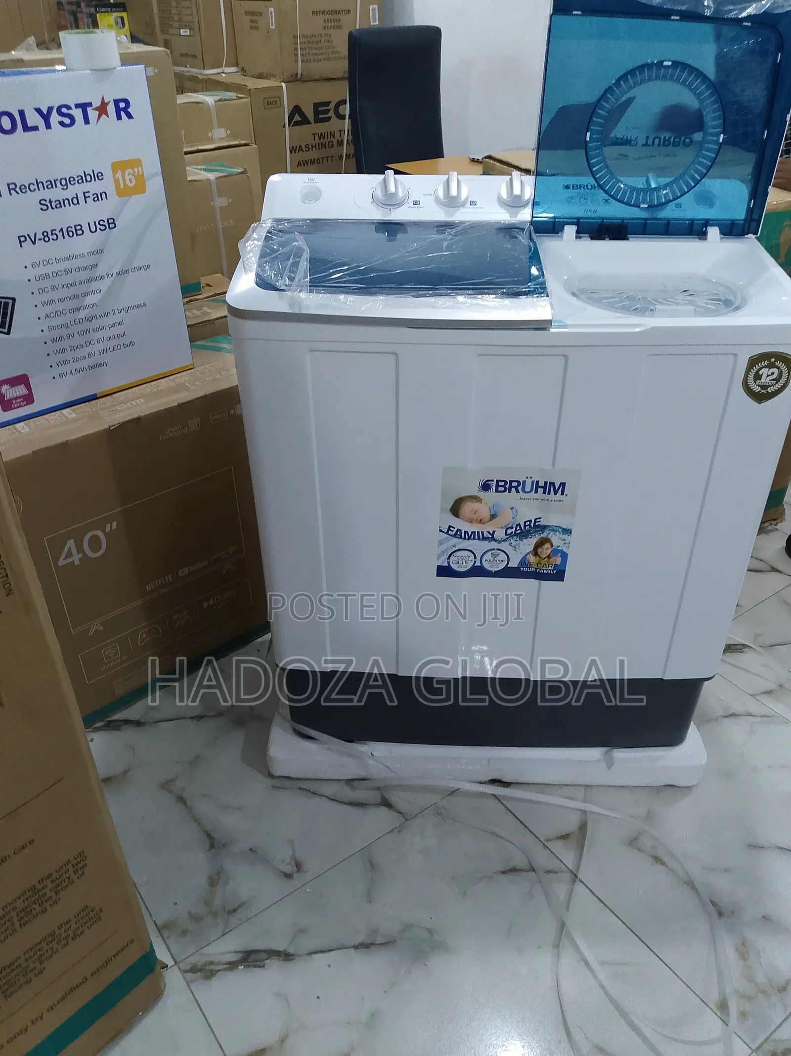 Top Quality 11kg Twin Tub Washing Machine -Bruhm BWT-11OH