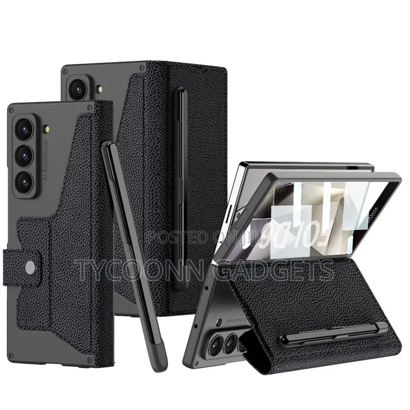 Samsung Z Fold 3,4 5 Flip Cover With S Pen Glass Protector