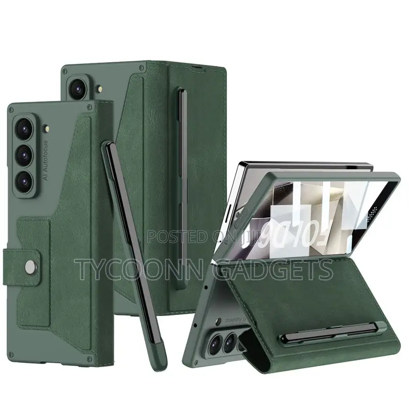 Samsung Z Fold 3,4 5 Flip Cover With S Pen Glass Protector
