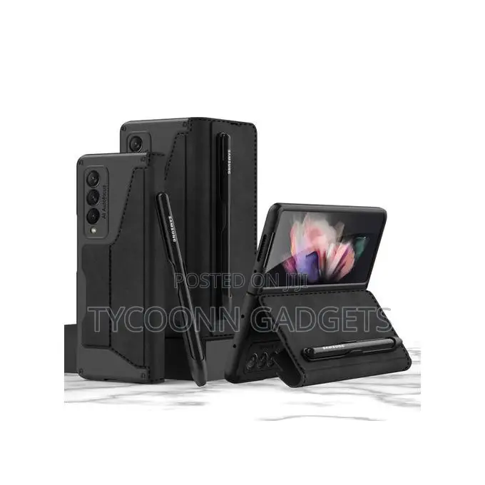 Samsung Z Fold 3,4 5 Flip Cover With S Pen Glass Protector