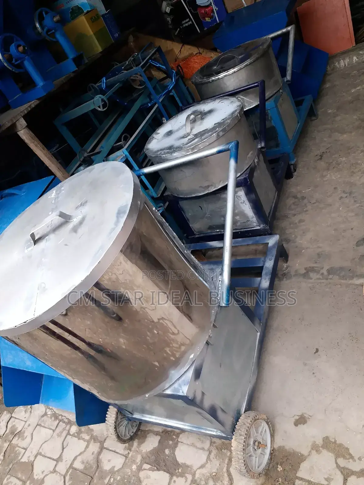 Gx390.13hp Stainless Pot Fufu Pounding Machine 80to100 Liter
