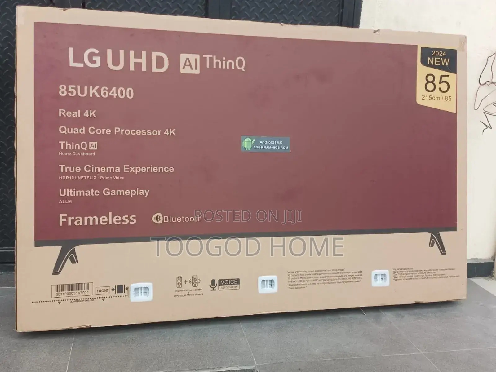 LG Frameless 85inches Tv.