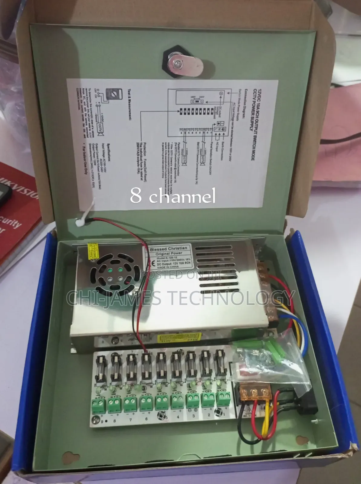 8 Channel CCTV Power Supply Box