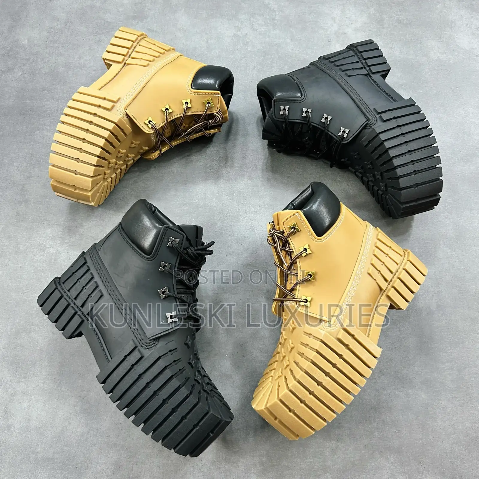 MSCHF X Louis Vuitton X Timberland 2 X 4 Brutal Boots