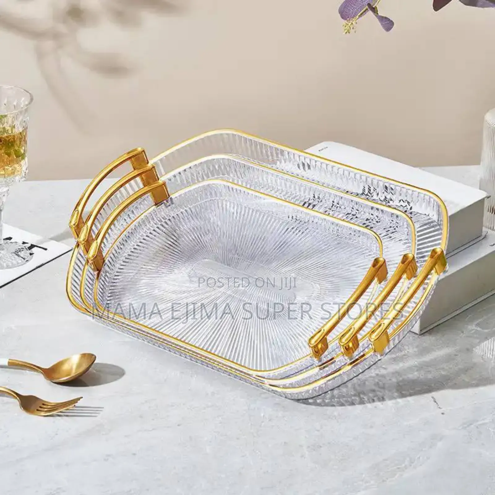 3pcs Home Decoration Snacks Tray Wedding Favors Gift Plates