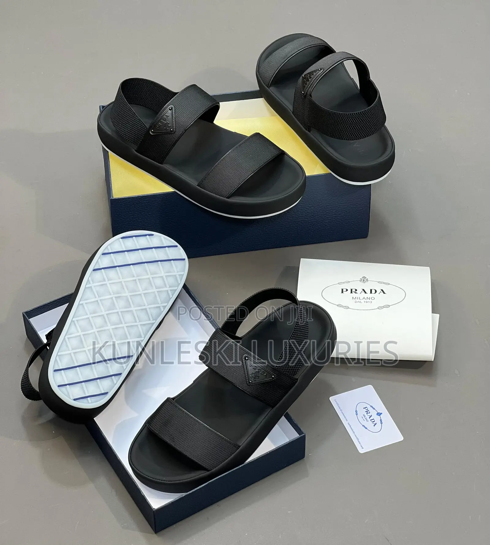 Original Prada Black Sandals