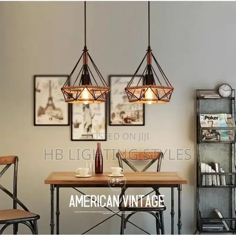 Industrial Style Retro Hemp Rope Chandelier