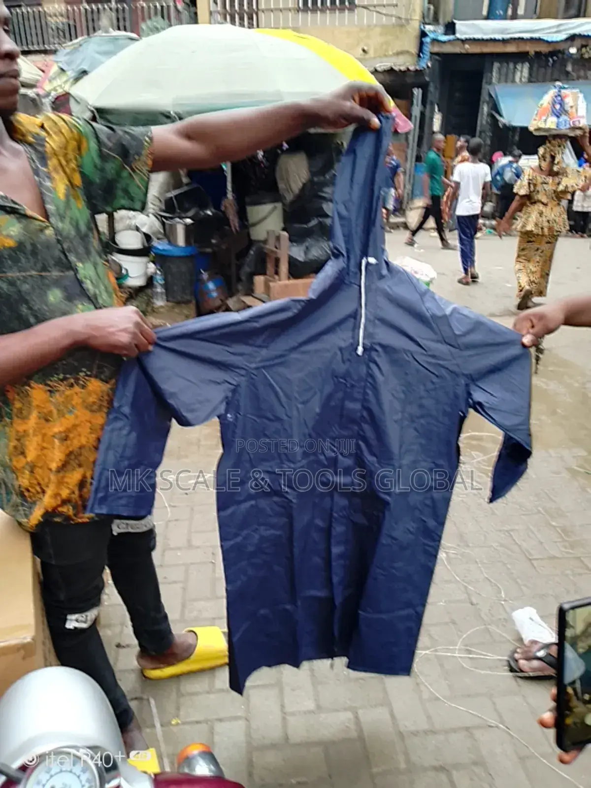 Navy Blue Raincoat