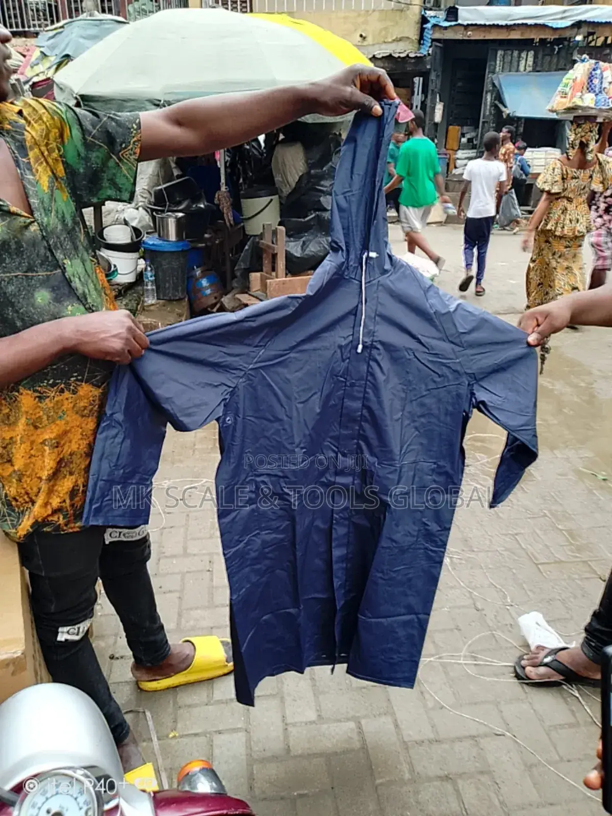 Navy Blue Raincoat
