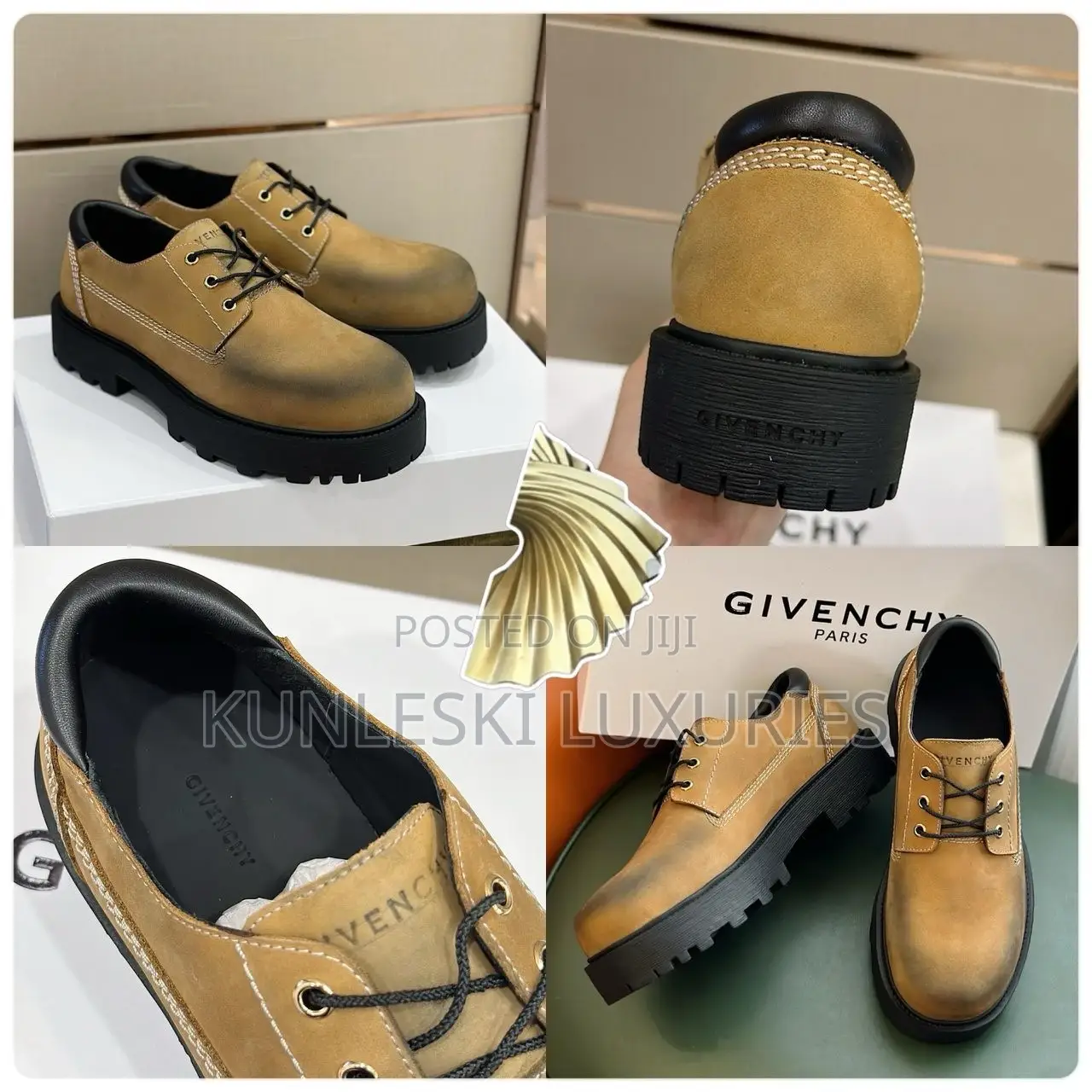Original Givenchy Lace Up Leather Shoe for Men