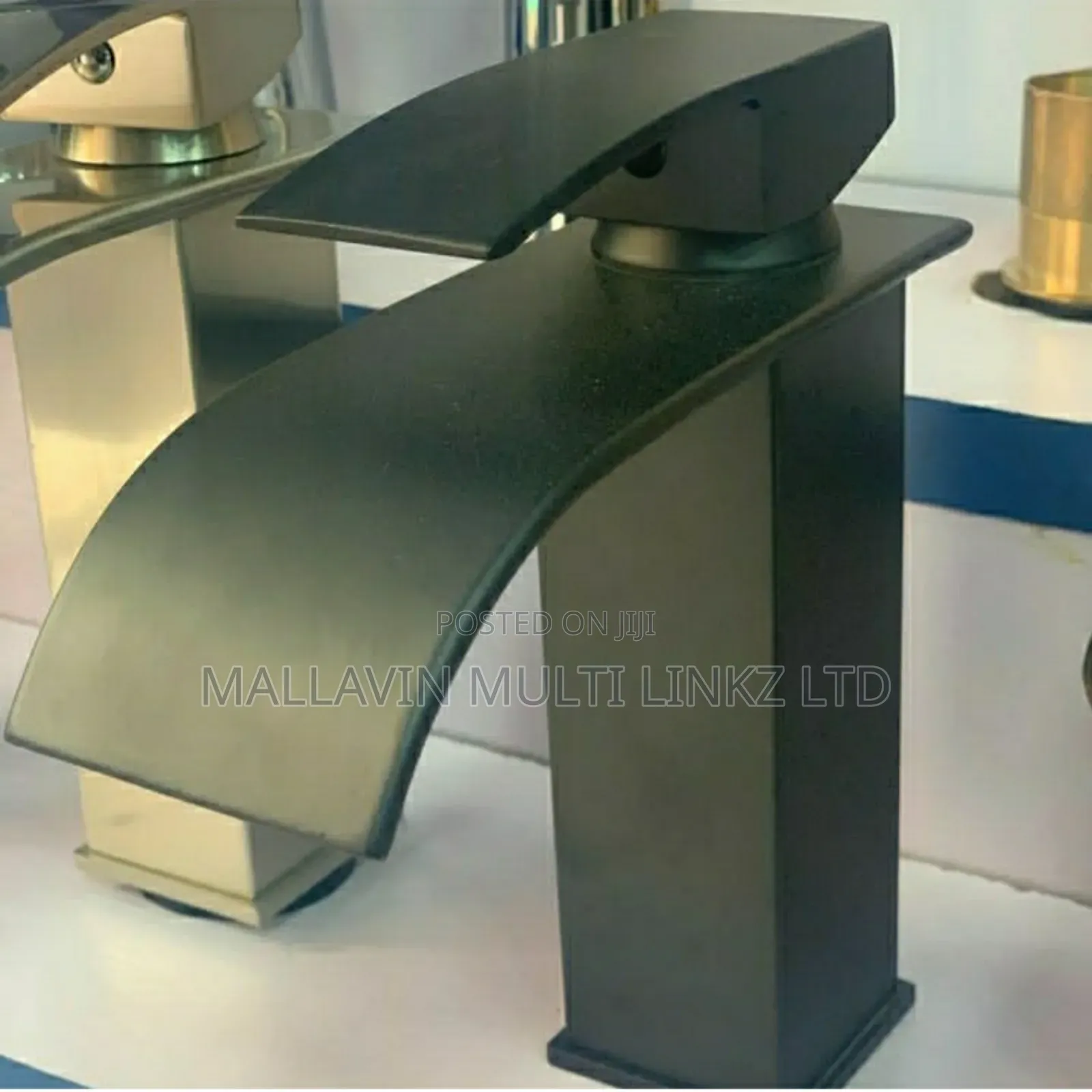 Black Waterfall Bathroom Basin Mixer