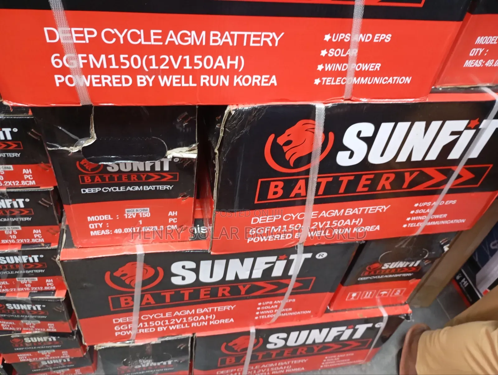 Sunfit 150ah 12v Gel Battery