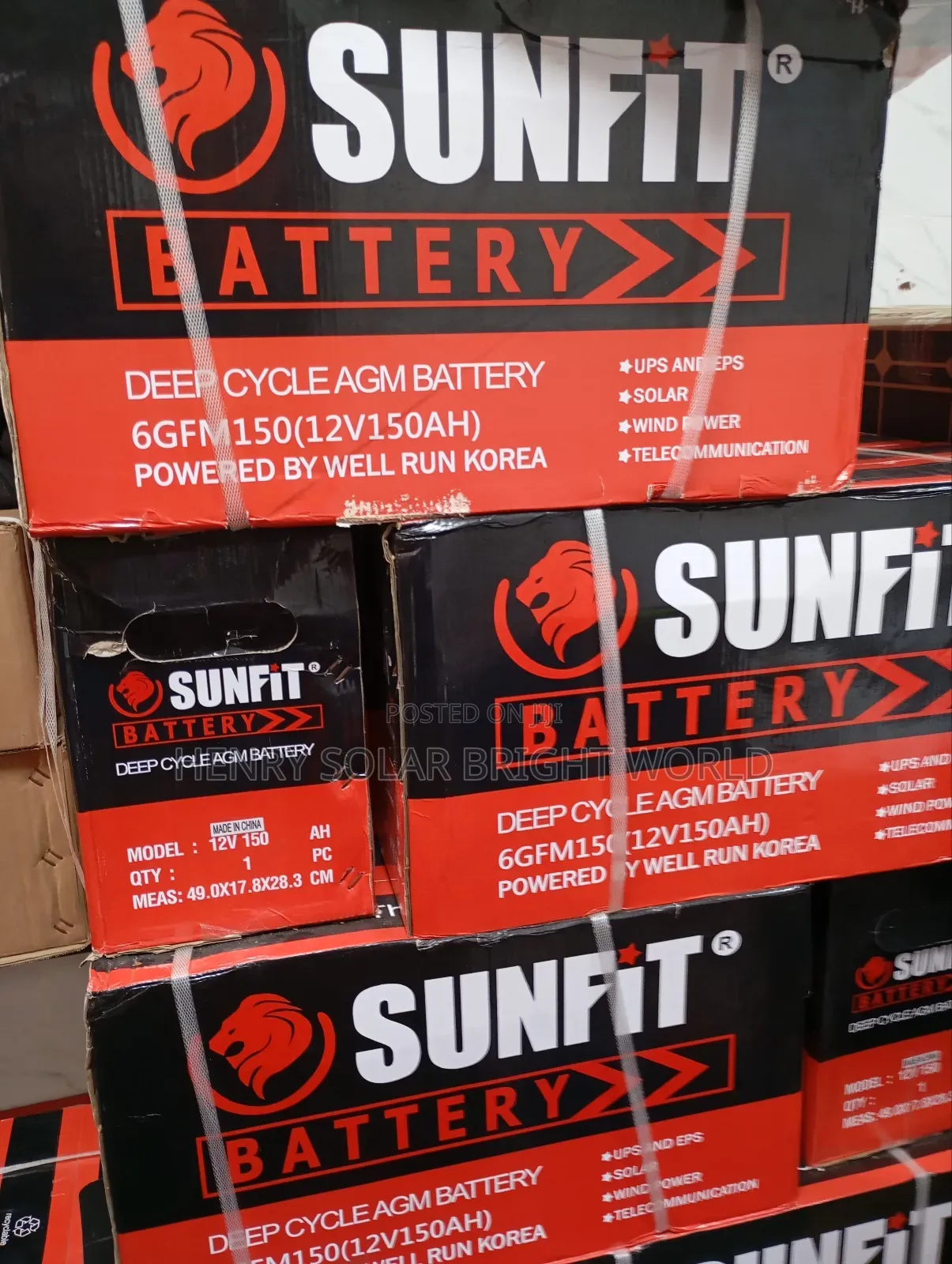 Sunfit 150ah 12v Gel Battery