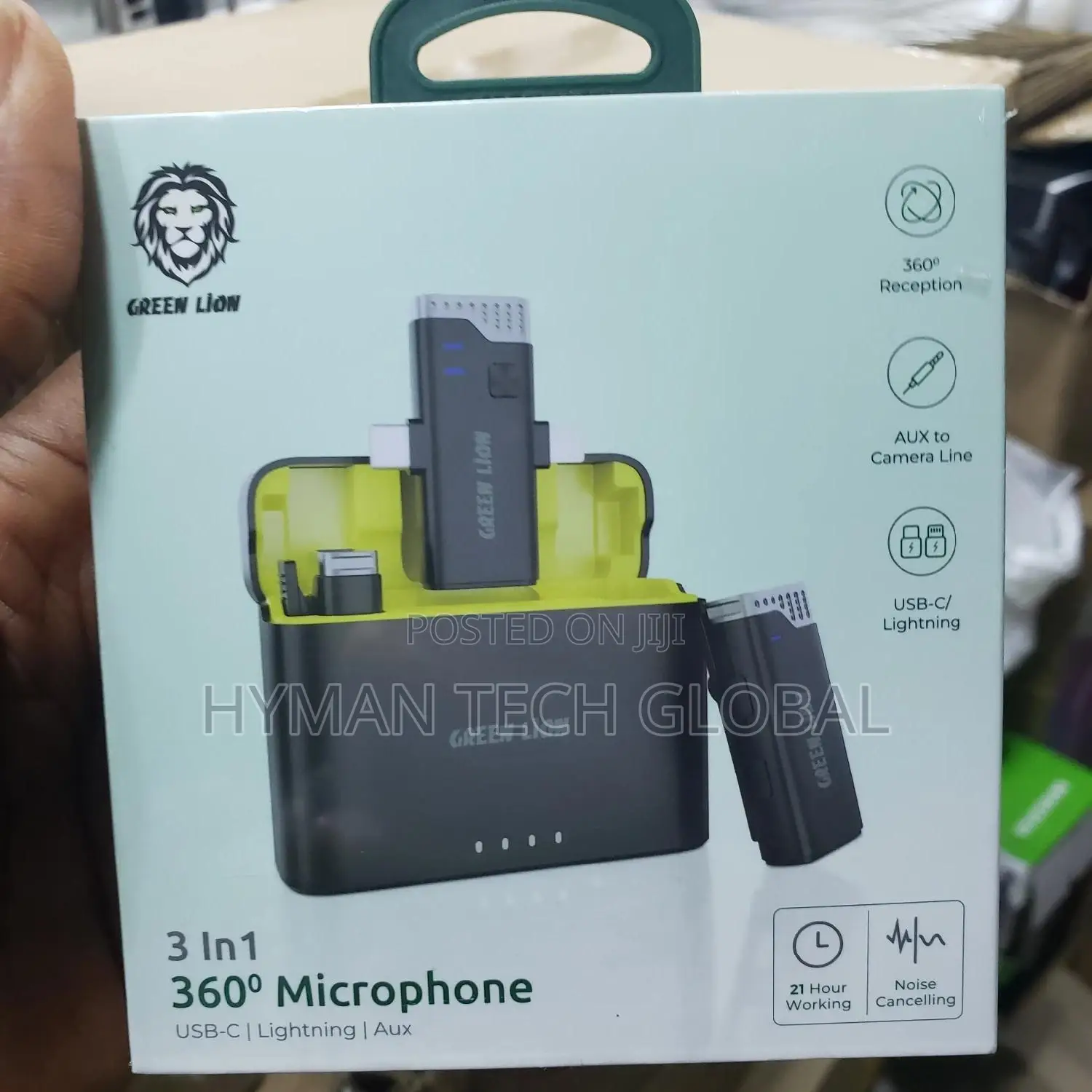 GREEN LION 3 in 1 Wireless Lavalier Microphone Lapel Mic