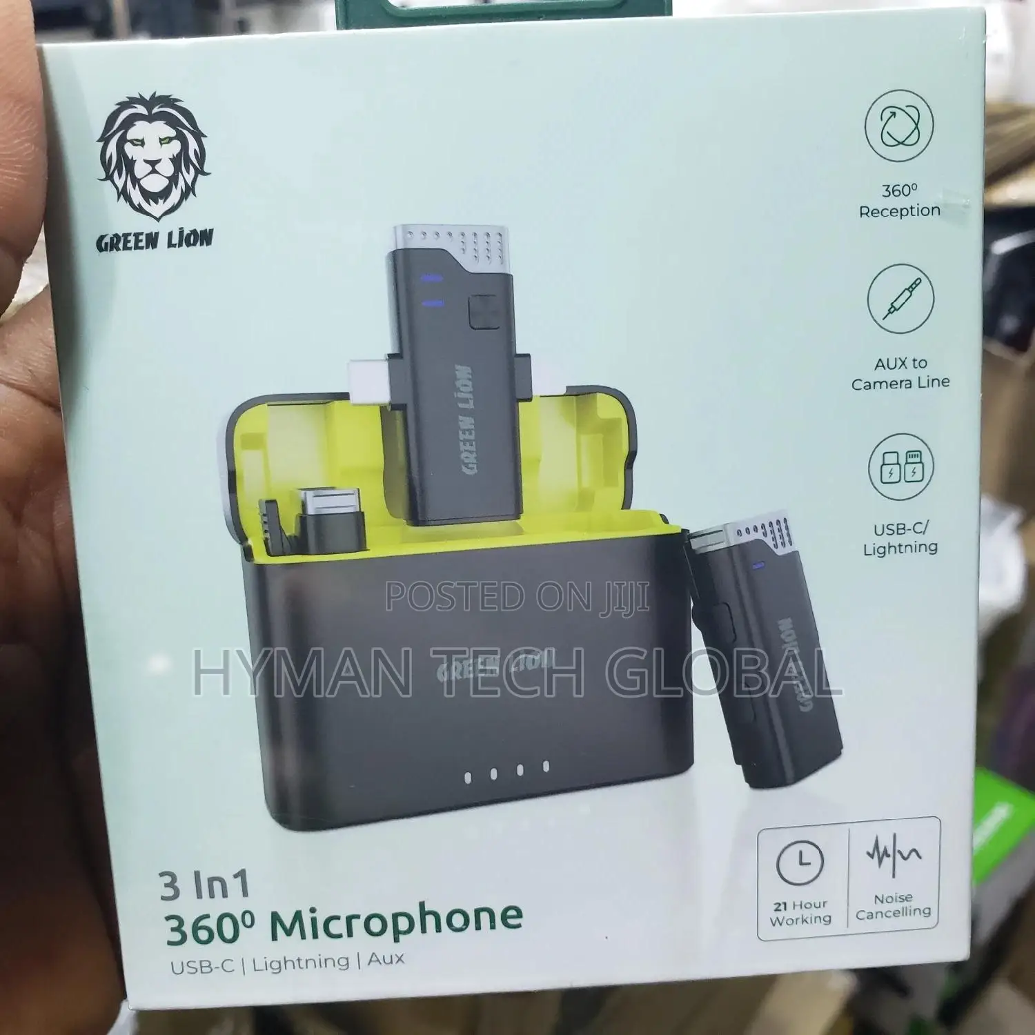 GREEN LION 3 in 1 Wireless Lavalier Microphone Lapel Mic