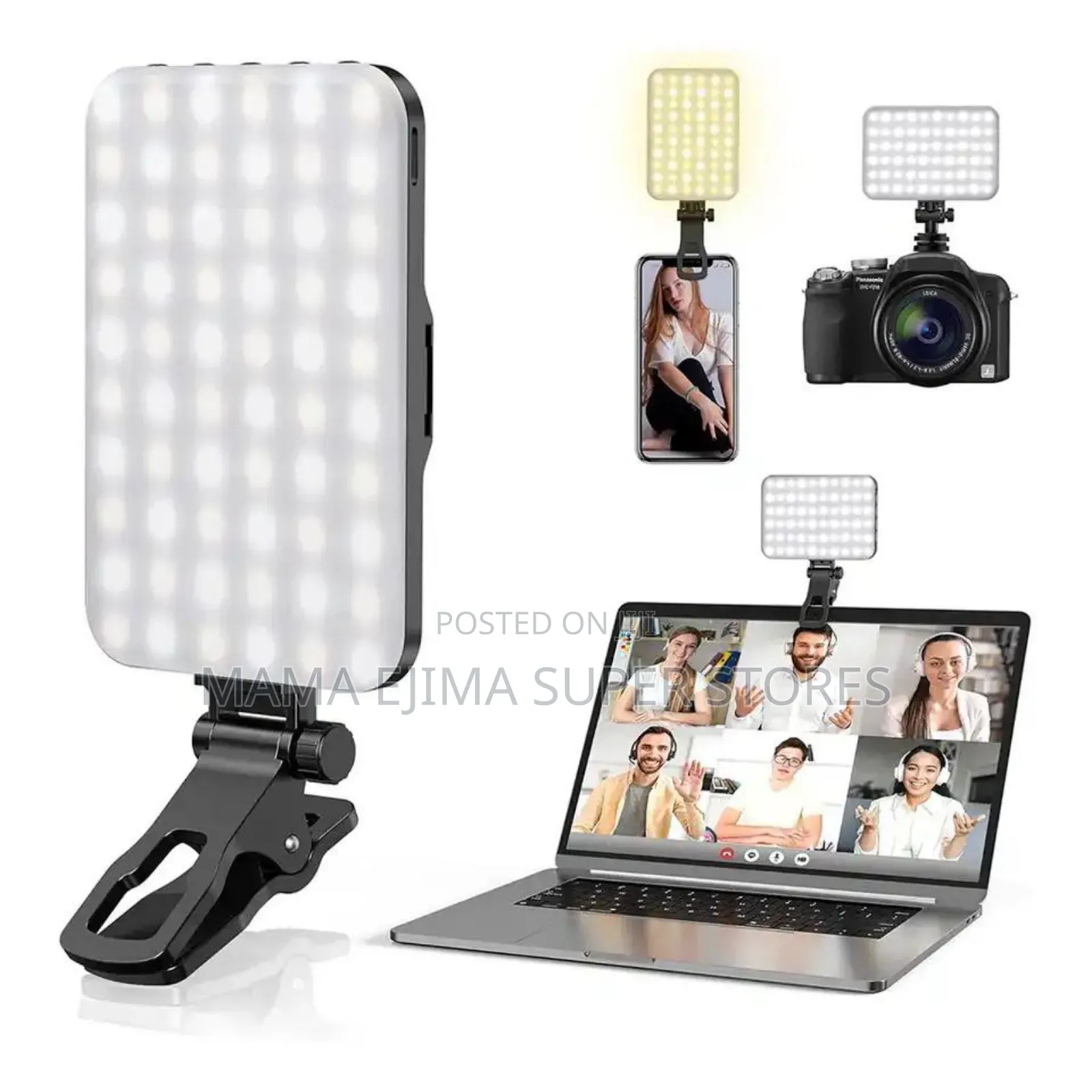 Portable Mini Selfie Fill Light Rechargeable 3 Modes Adjusta