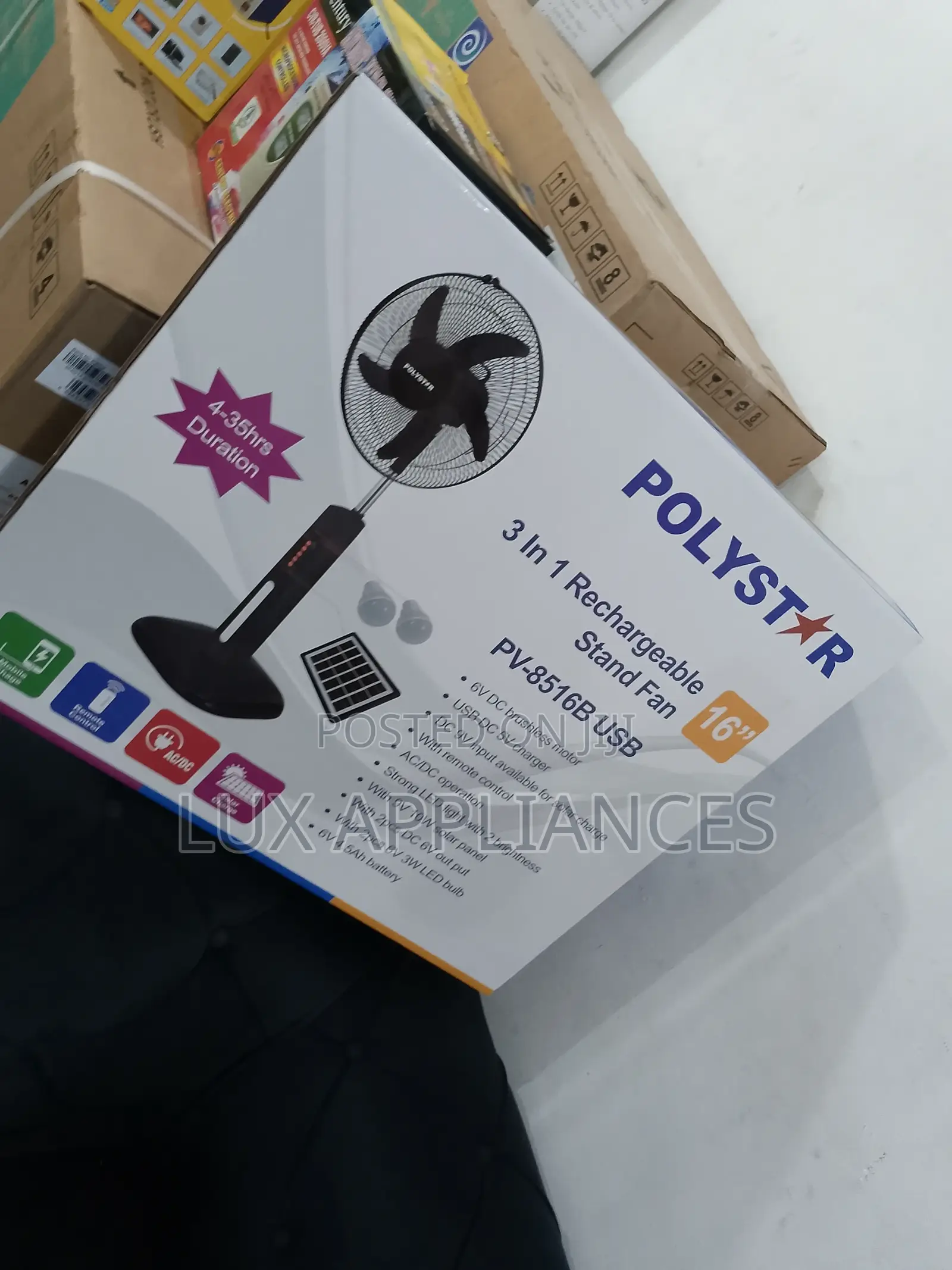 High Quality 3in1 Chargeable Standing Fan