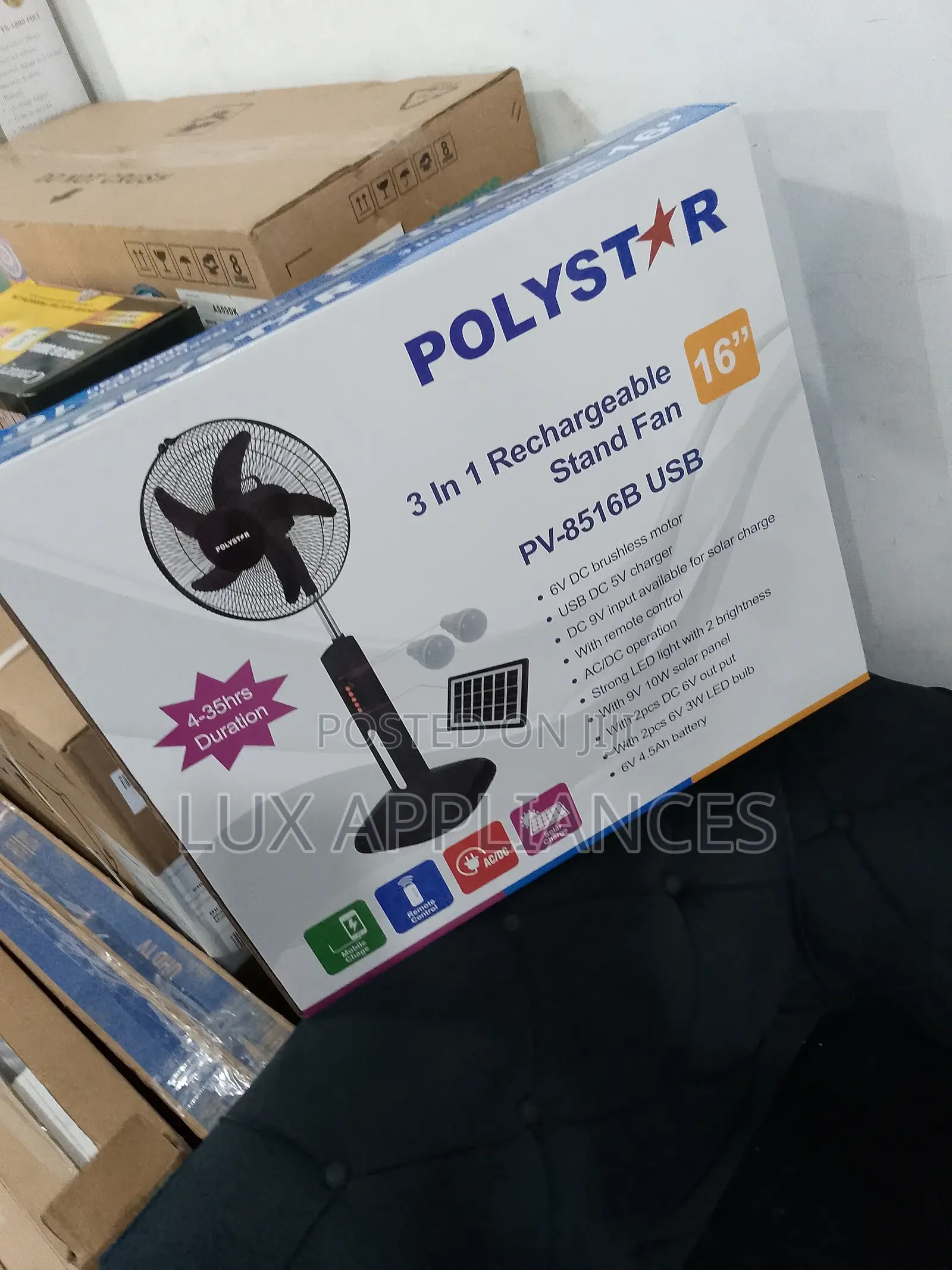 Very Good Polystar Rechargeable Standing Fan