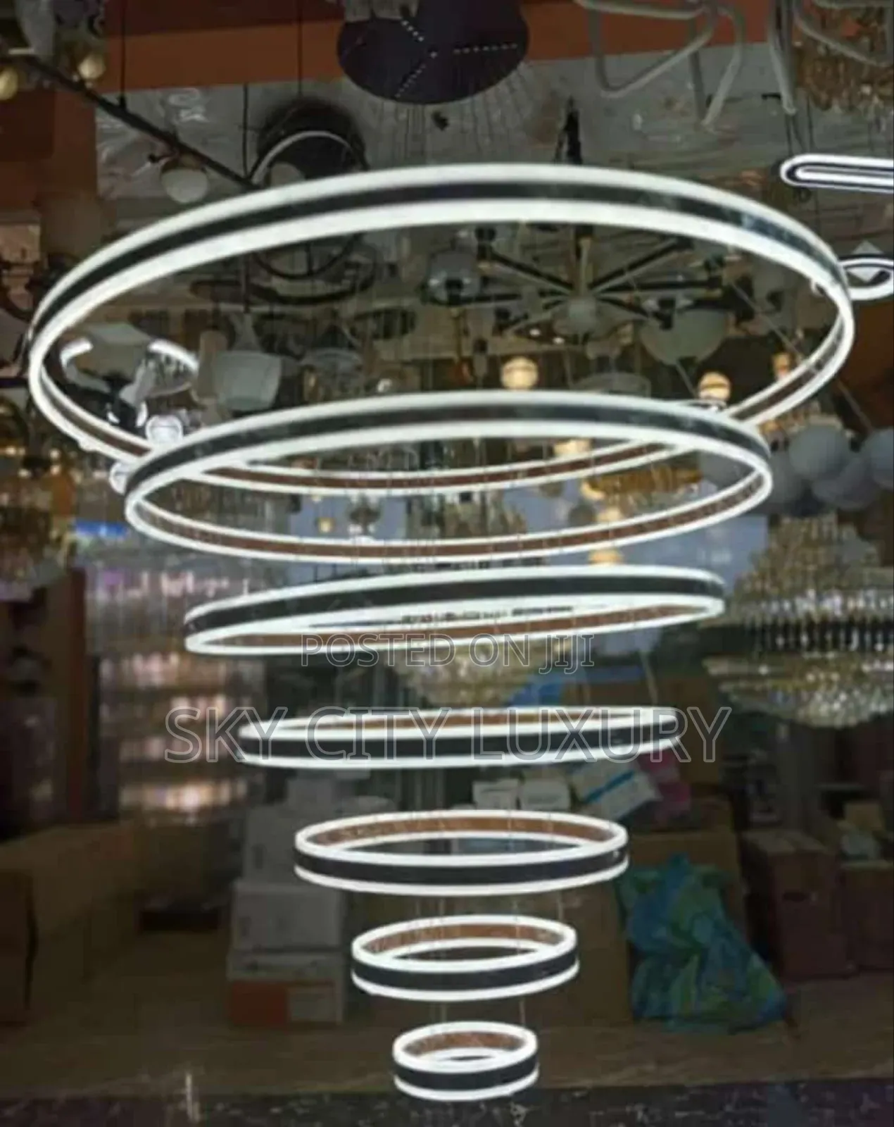 Seven Ring Led Chandelier Light