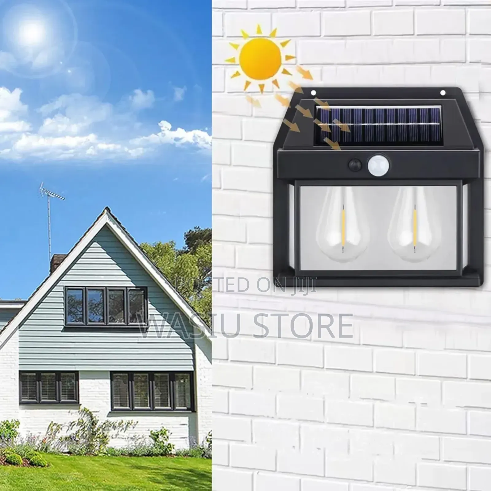 Outdoor Lighting Solar Dual Core Warm Light Wall Lamp