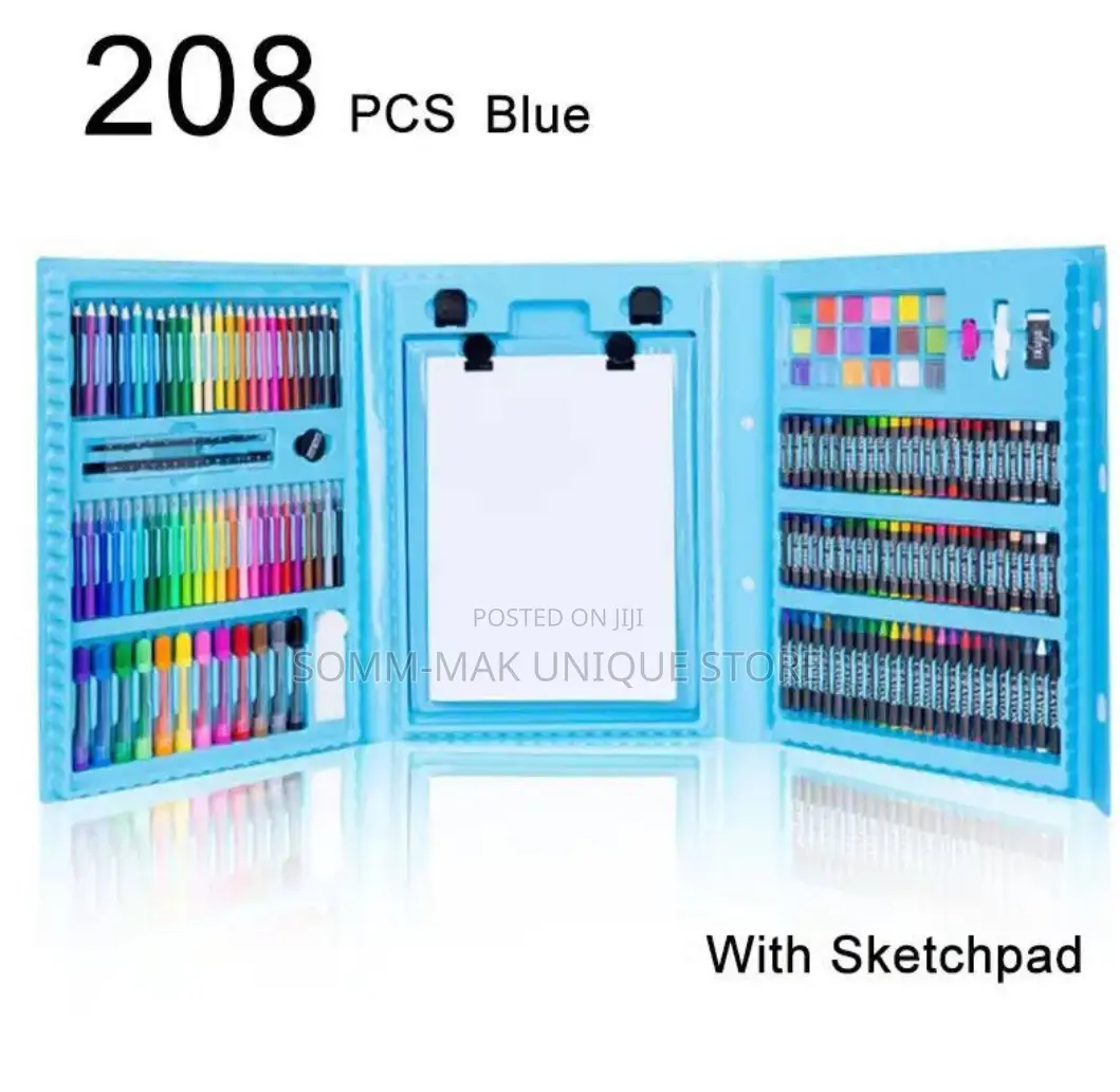 208 Pieces Children Painting Set Watercolor Pen Crayon, Etc