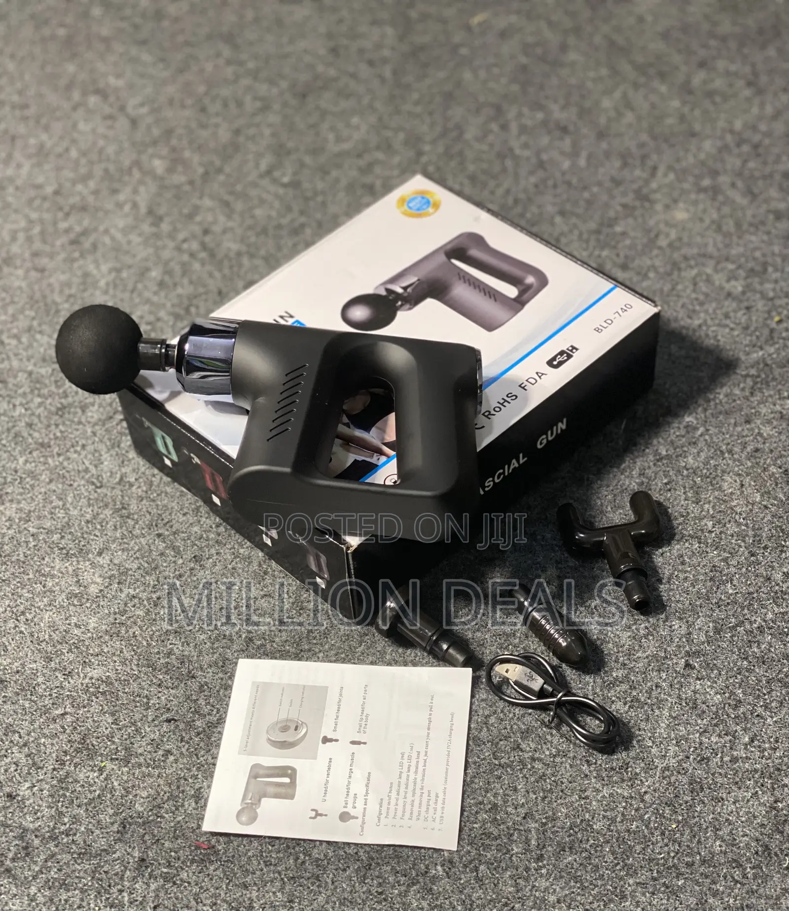 Unique Handheld Portable Rechargeable Fascial Gun Massage