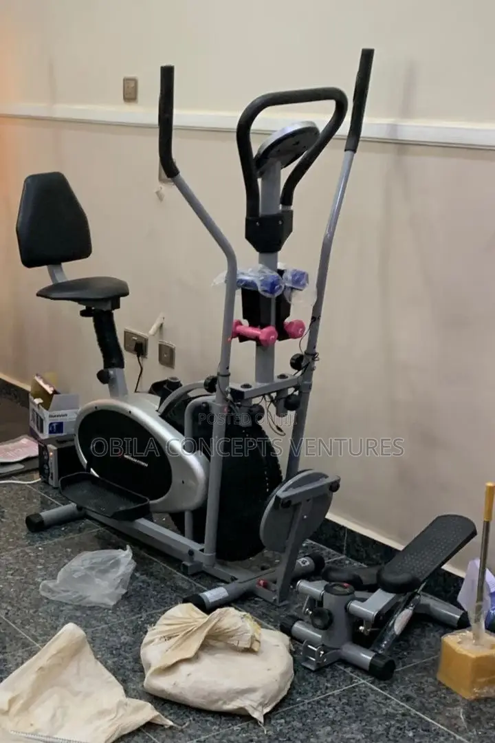Oribitrack With Stepper and Backrest