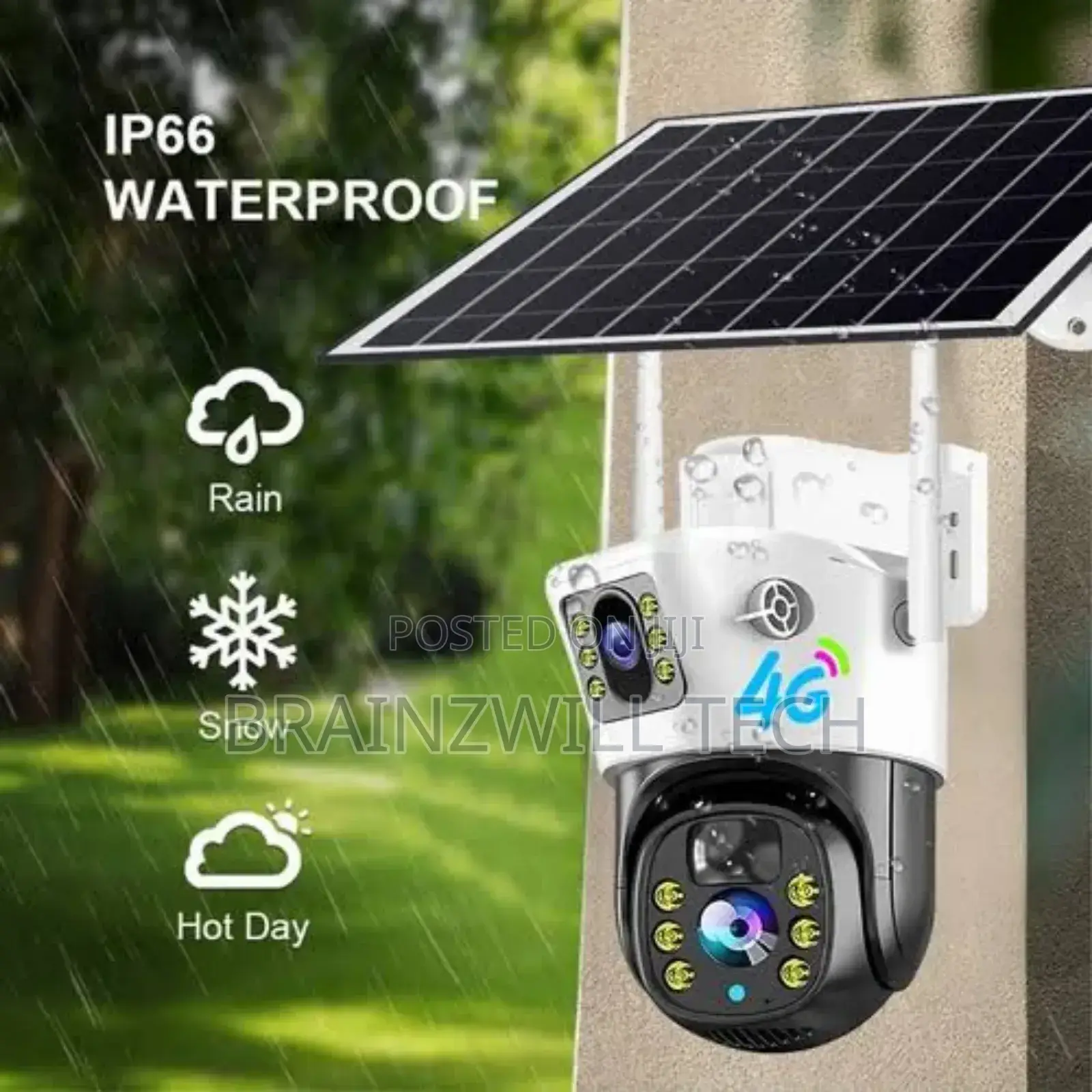 4g Lte Solar PTZ Dual Lens Camera 5mp V380pro