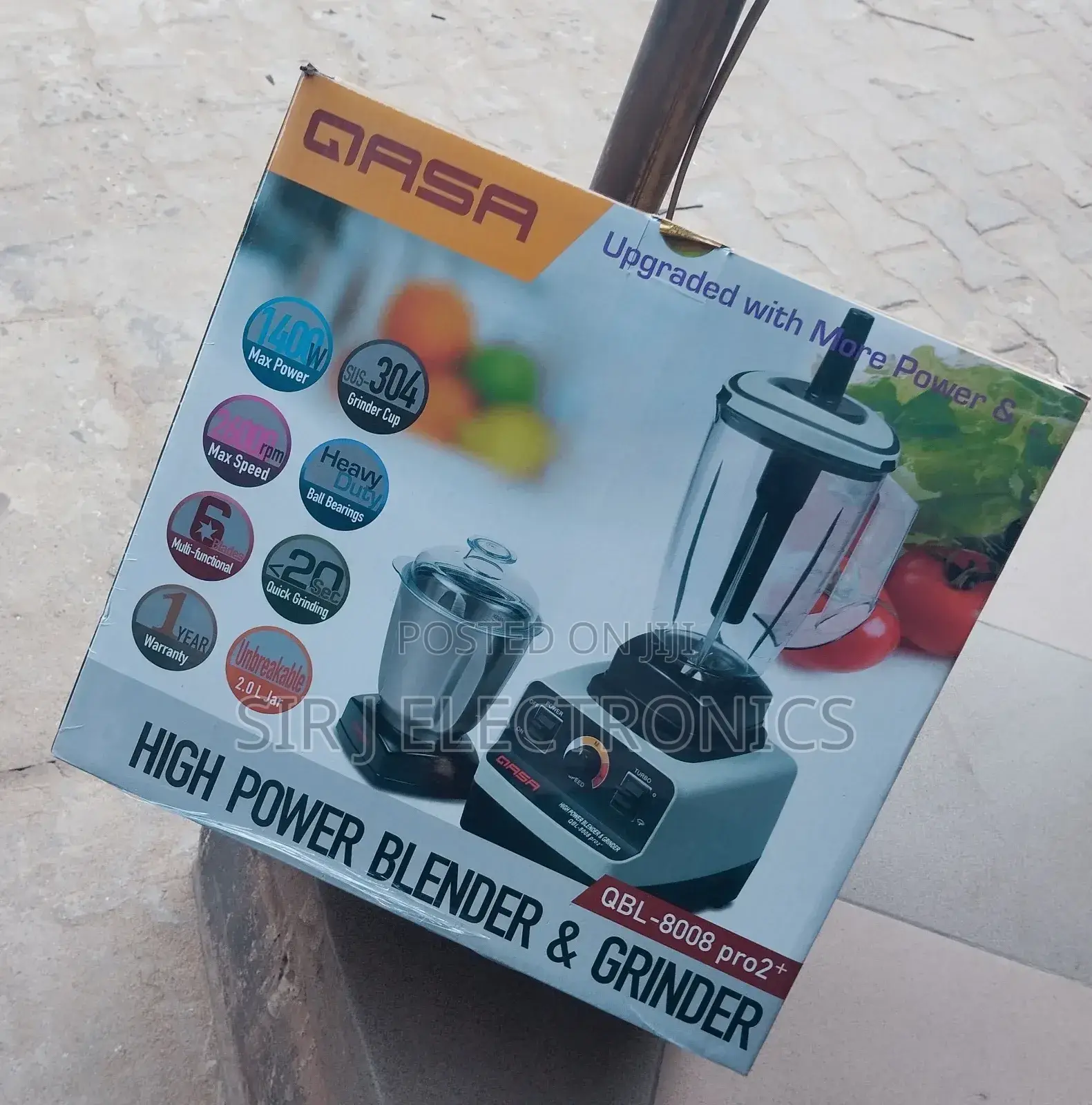 1400watts Powerful QASA Blender and Grinder + Warranty