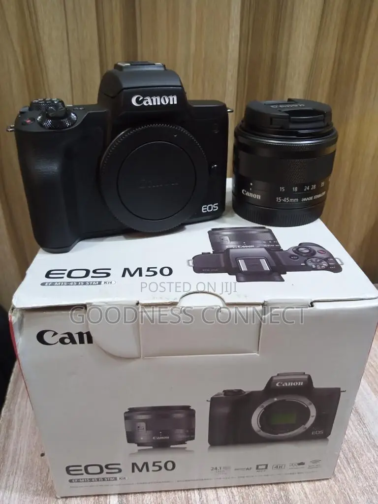 Canon Camera Eos M50 With Kit Lens 15-45mm