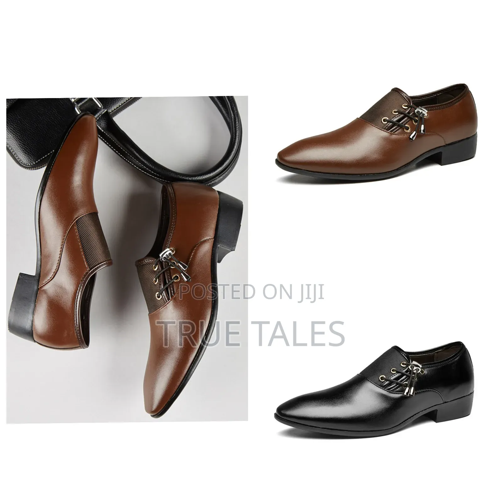 Big Boy's Solid and Formal Side Laced Shoes