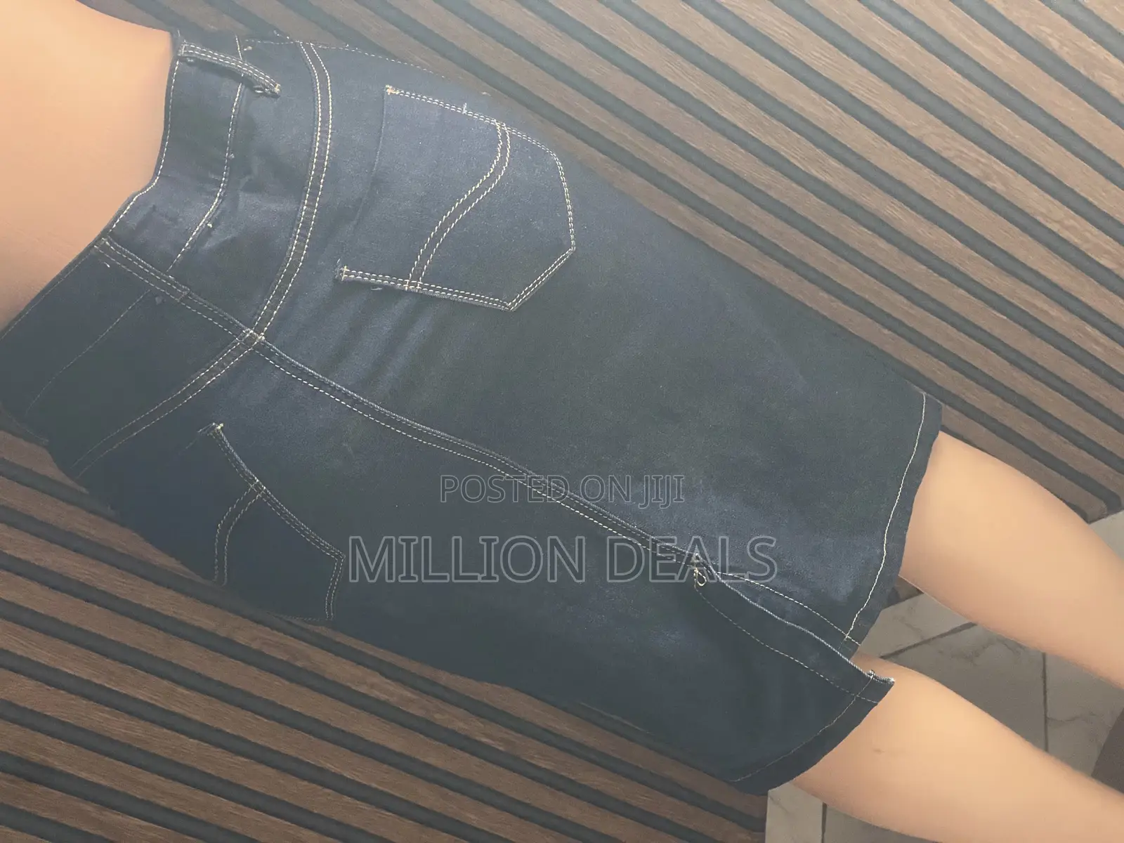 High Waist Stylish Women’S Stretchy Jean Skirt L