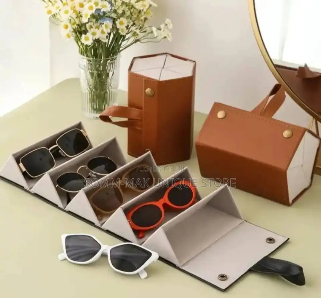 Portable Glasses Case Five Step Organizer, Foldable