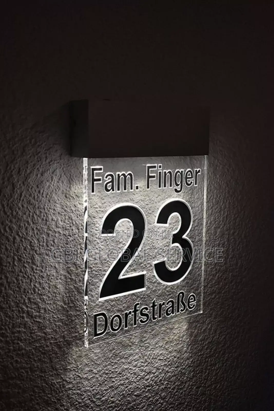 House Number Light Sign