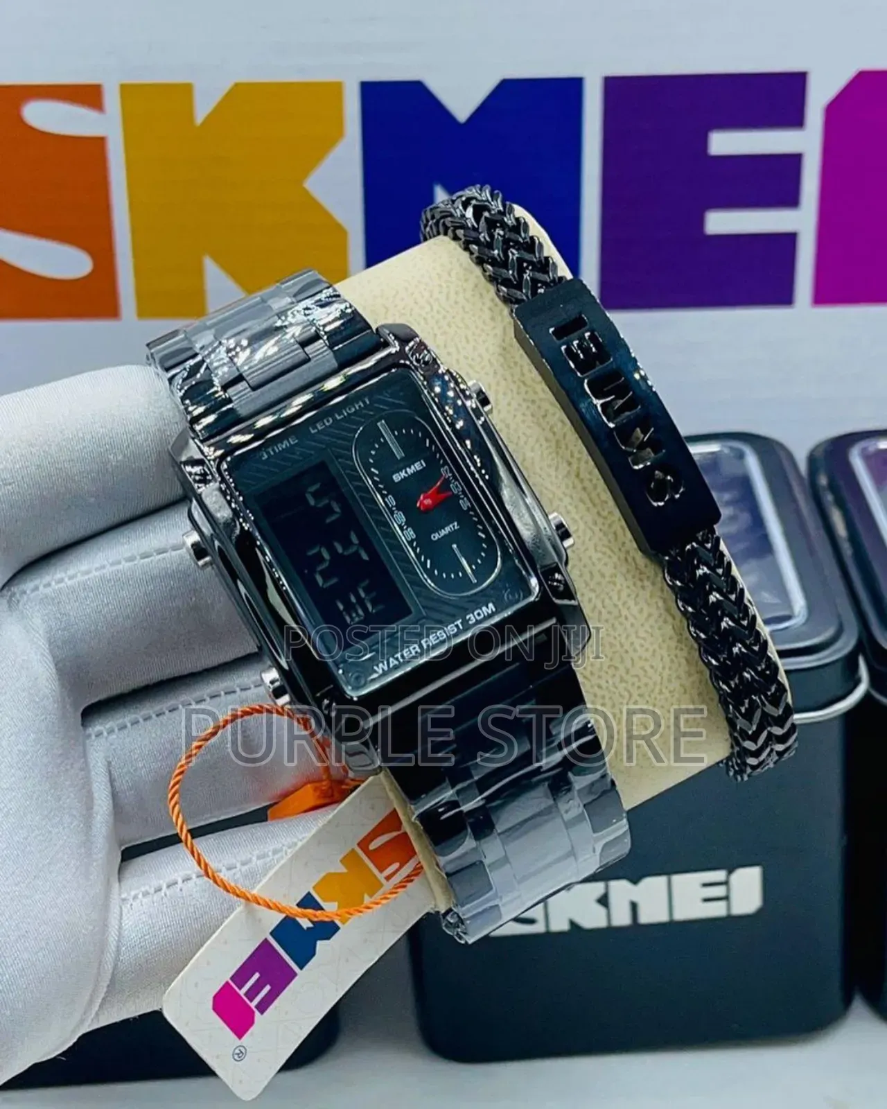 Skmei Watch and Bracelet Set