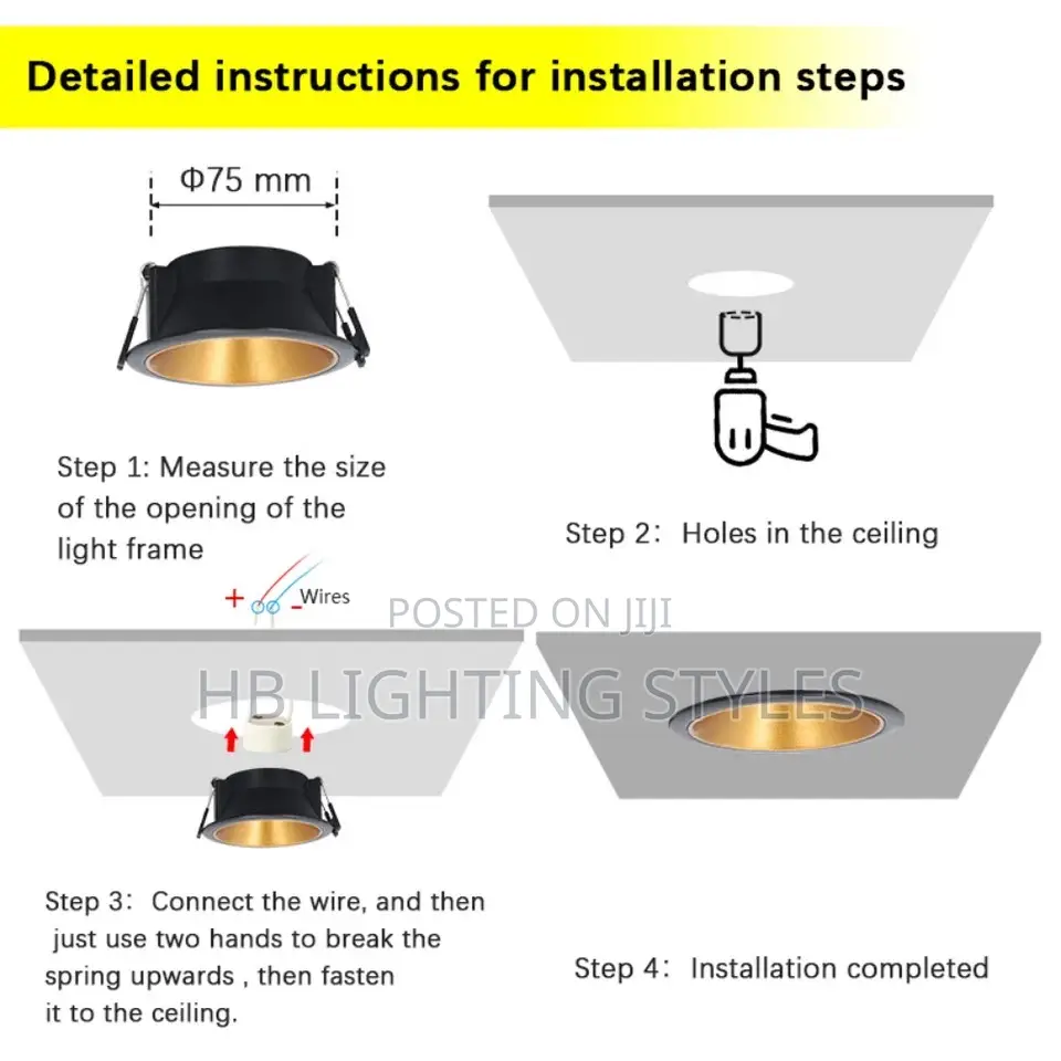 Round GU10 Recessed Downlight Replacement Kit