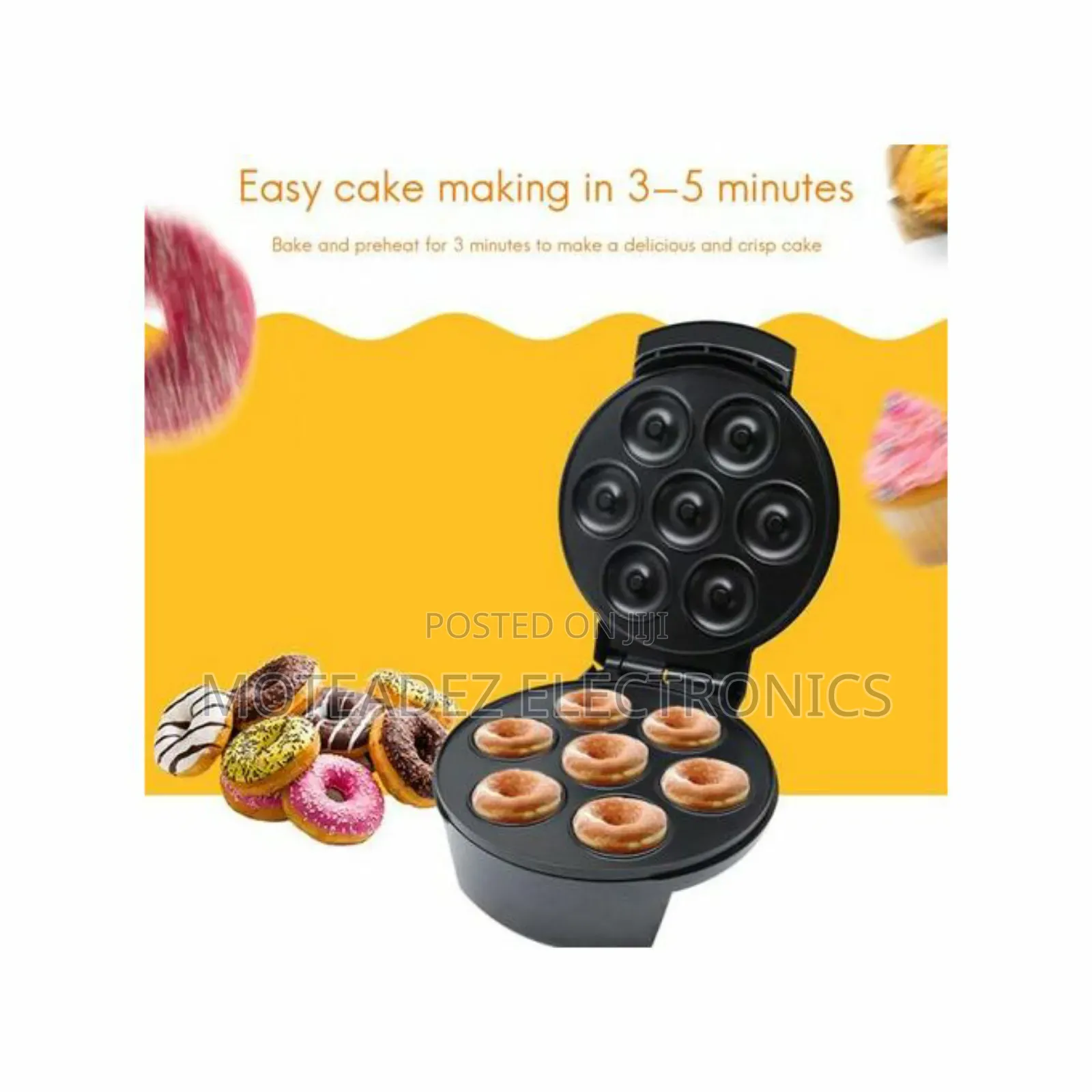 Sokany 7 Holes 1000w Electric Non Stick Coating Donut Maker
