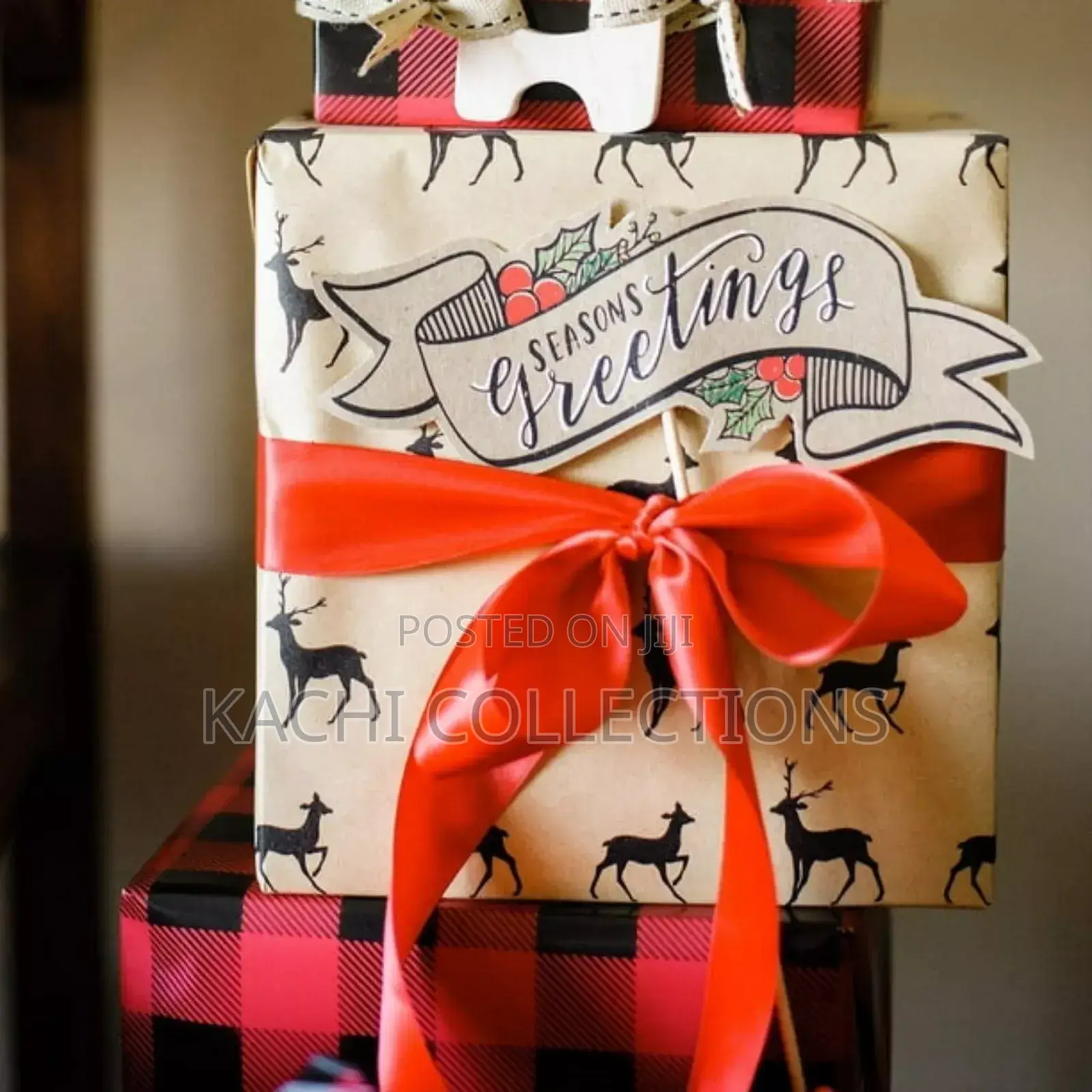 Season Greetings Box With Ribbon | Gift Box