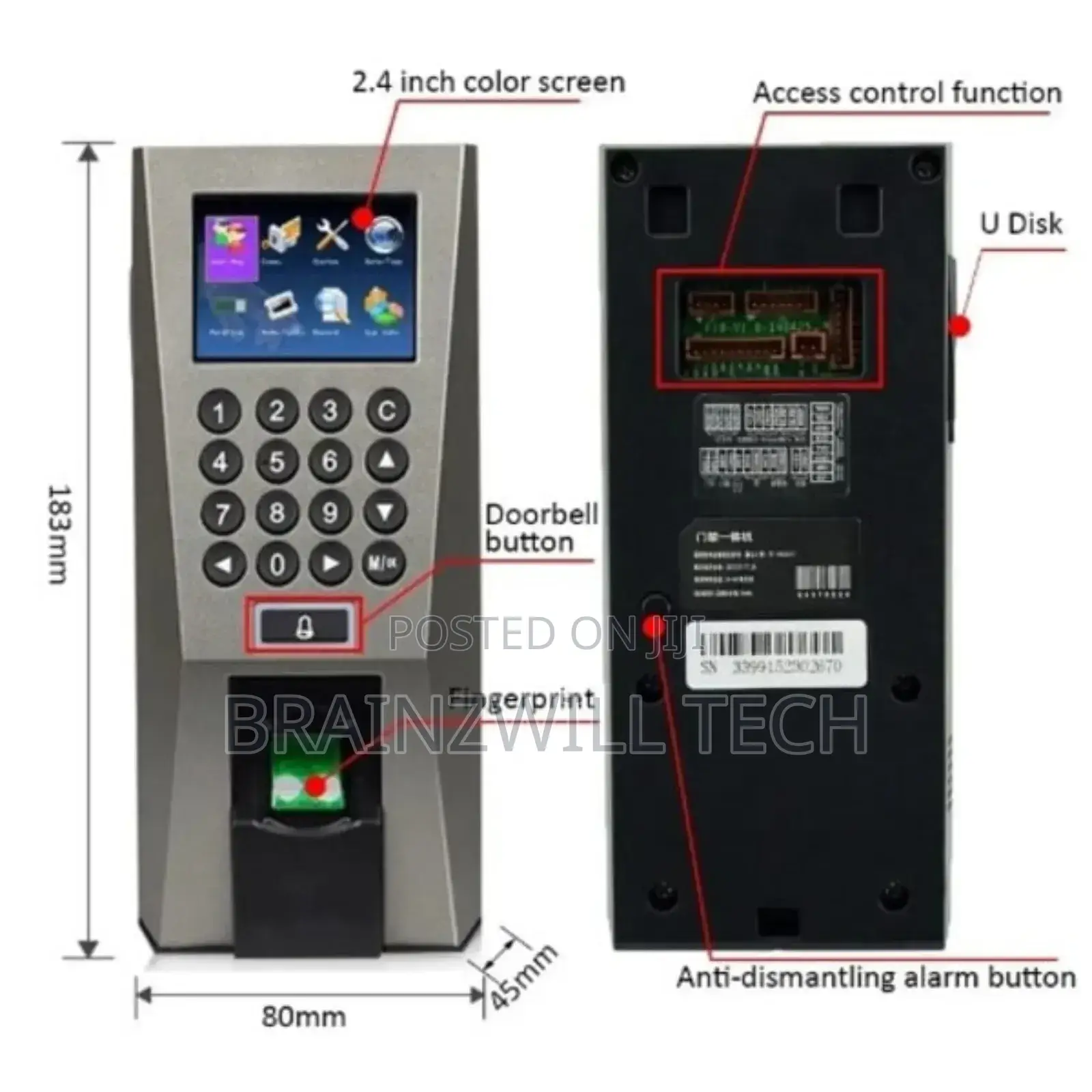 Zkteco F18 Access Control And Time Attendance Terminal