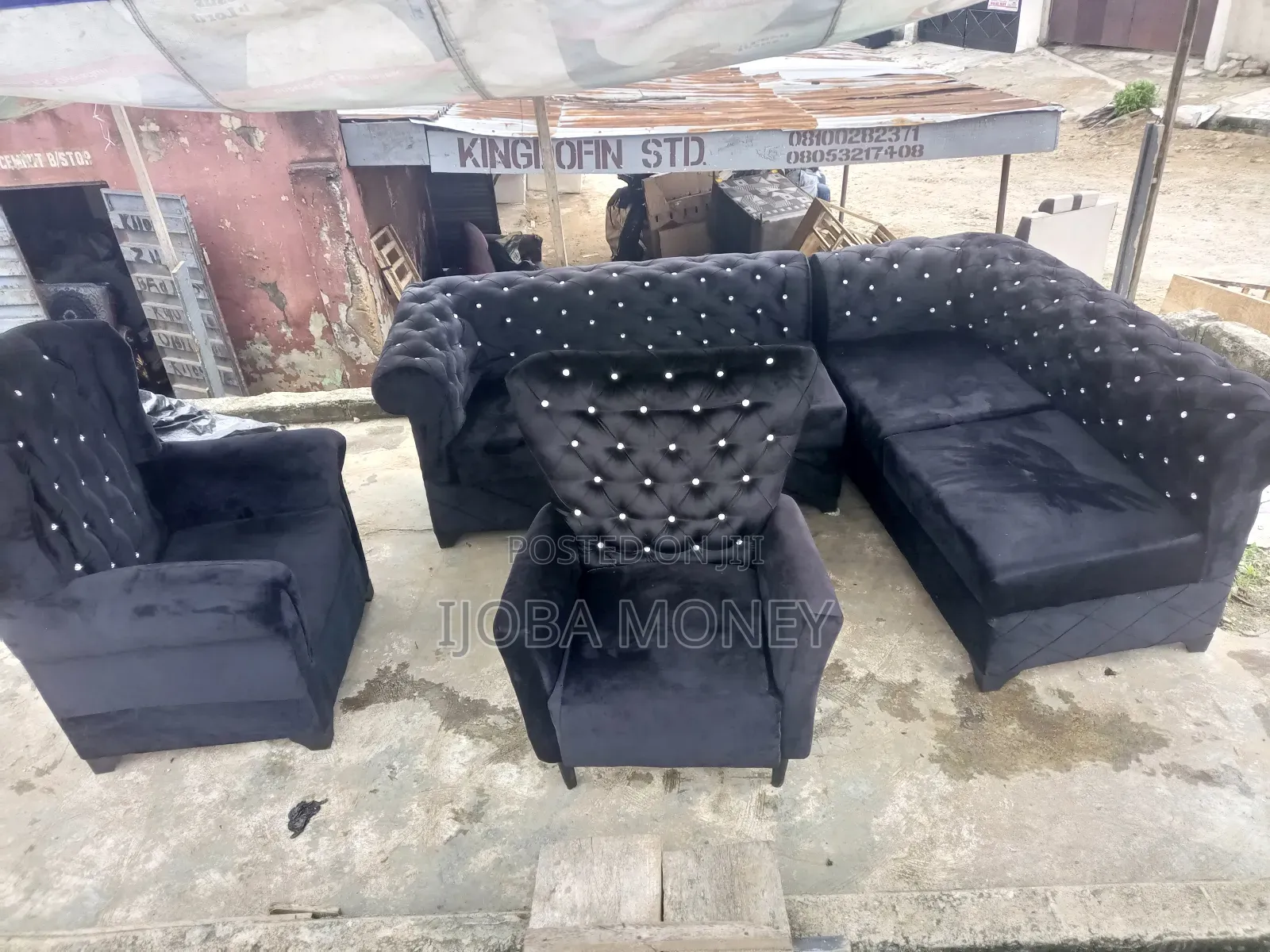 Luxury Lshape Made With 2 Single Royal Chair