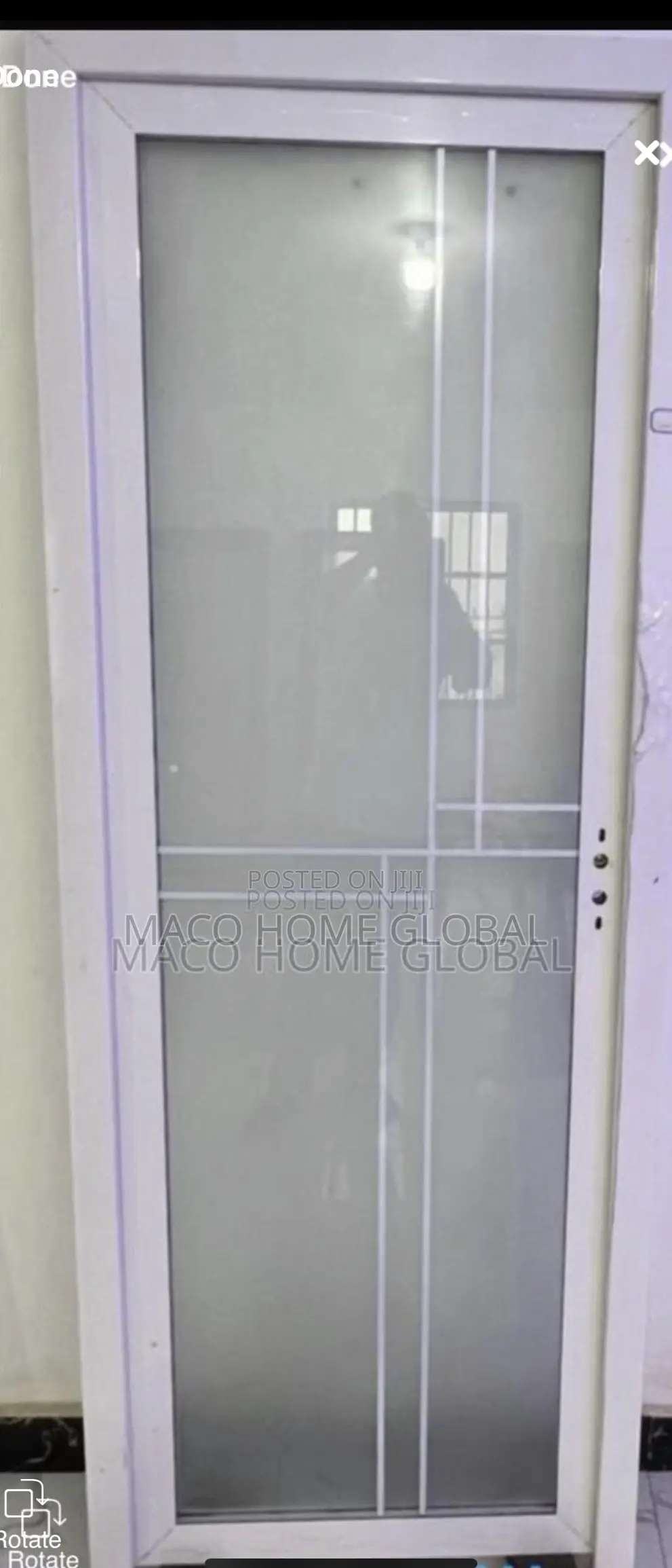 Turkey Full Glass Toilet Door 750 Size
