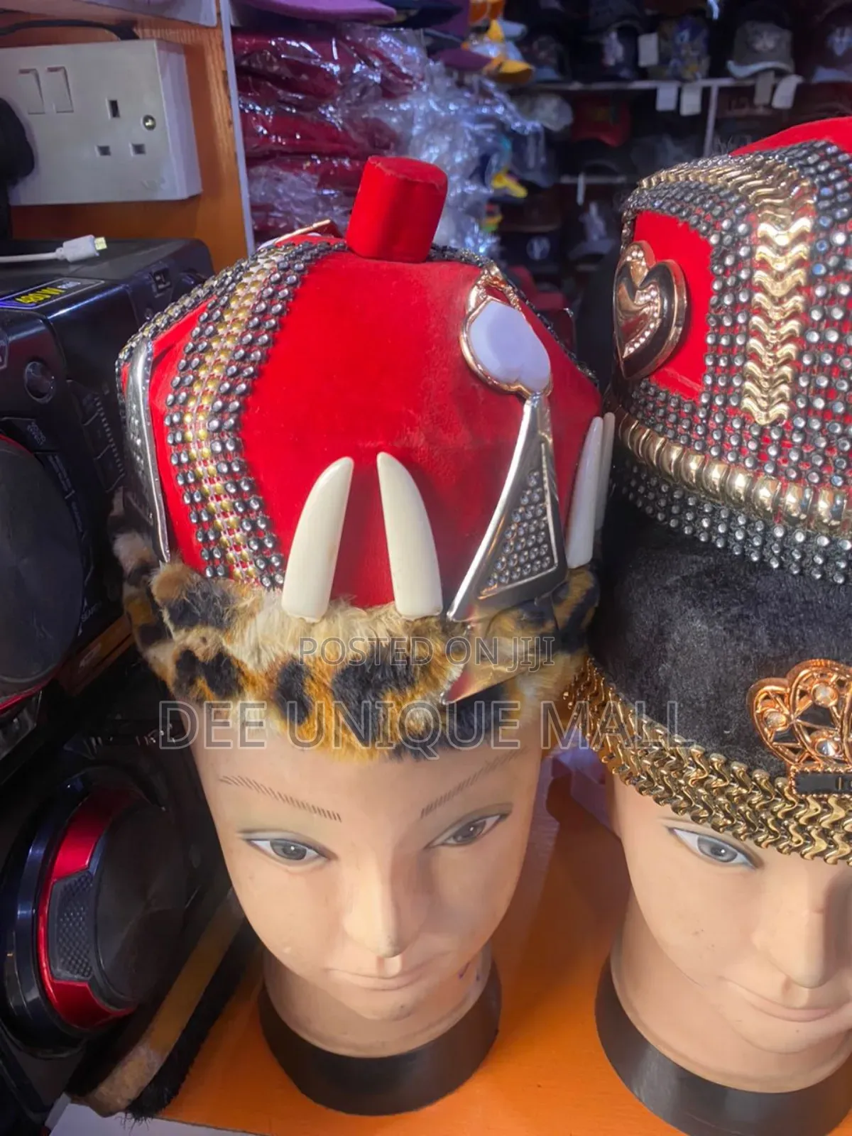 Bead, Sequence Traditional Igbo Red Cap.Kids and Adult