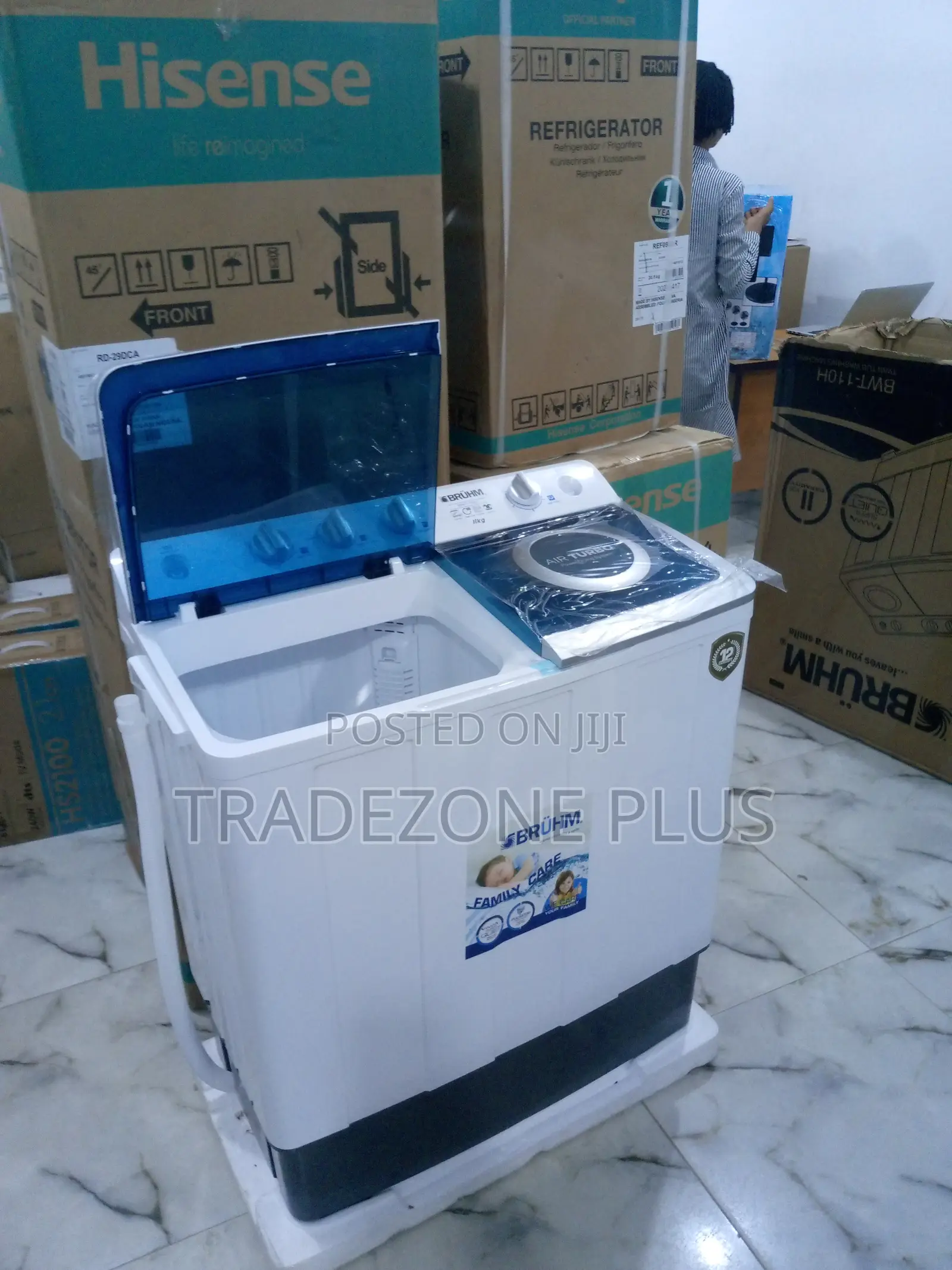 Brand New 11kg Bruhm Semi-Automatic Washing Machine